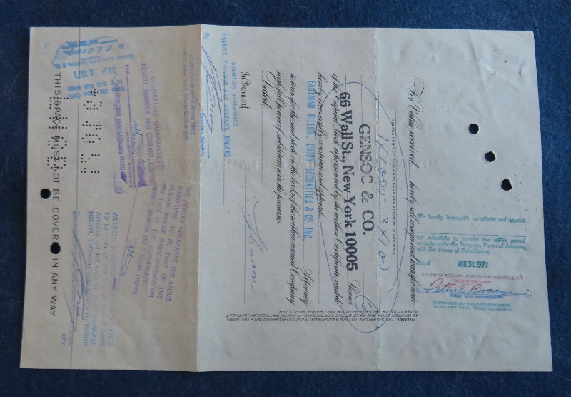 1955 Pittsburgh Plate Glass Company Stock Certificate