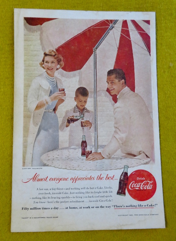 1956 Coca Cola (Coke) with Family on  Picnic