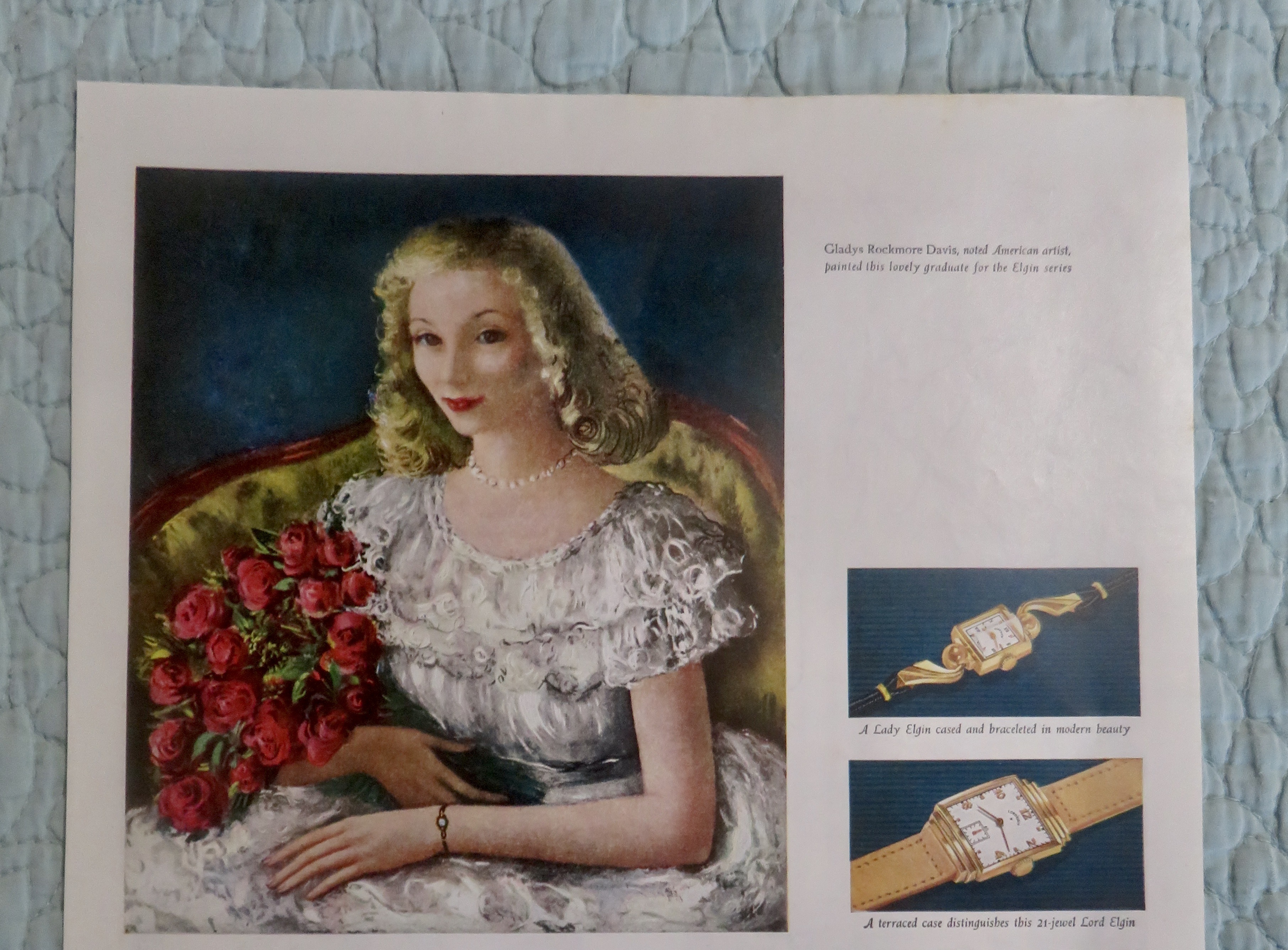 1946 Elgin Watch with Gladys Rockmore Davis