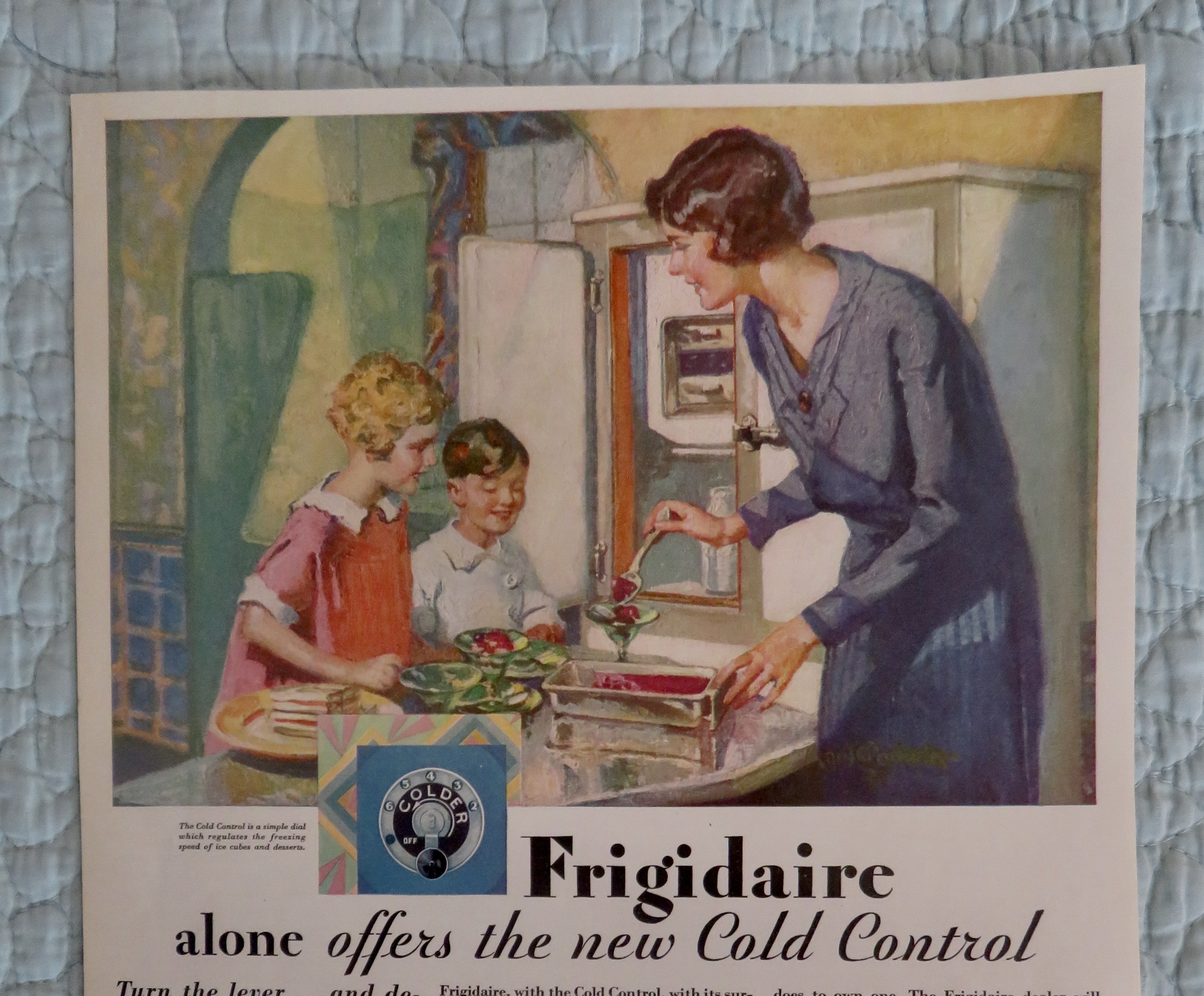 1940's Frigidaire with Mom Serving Children Food