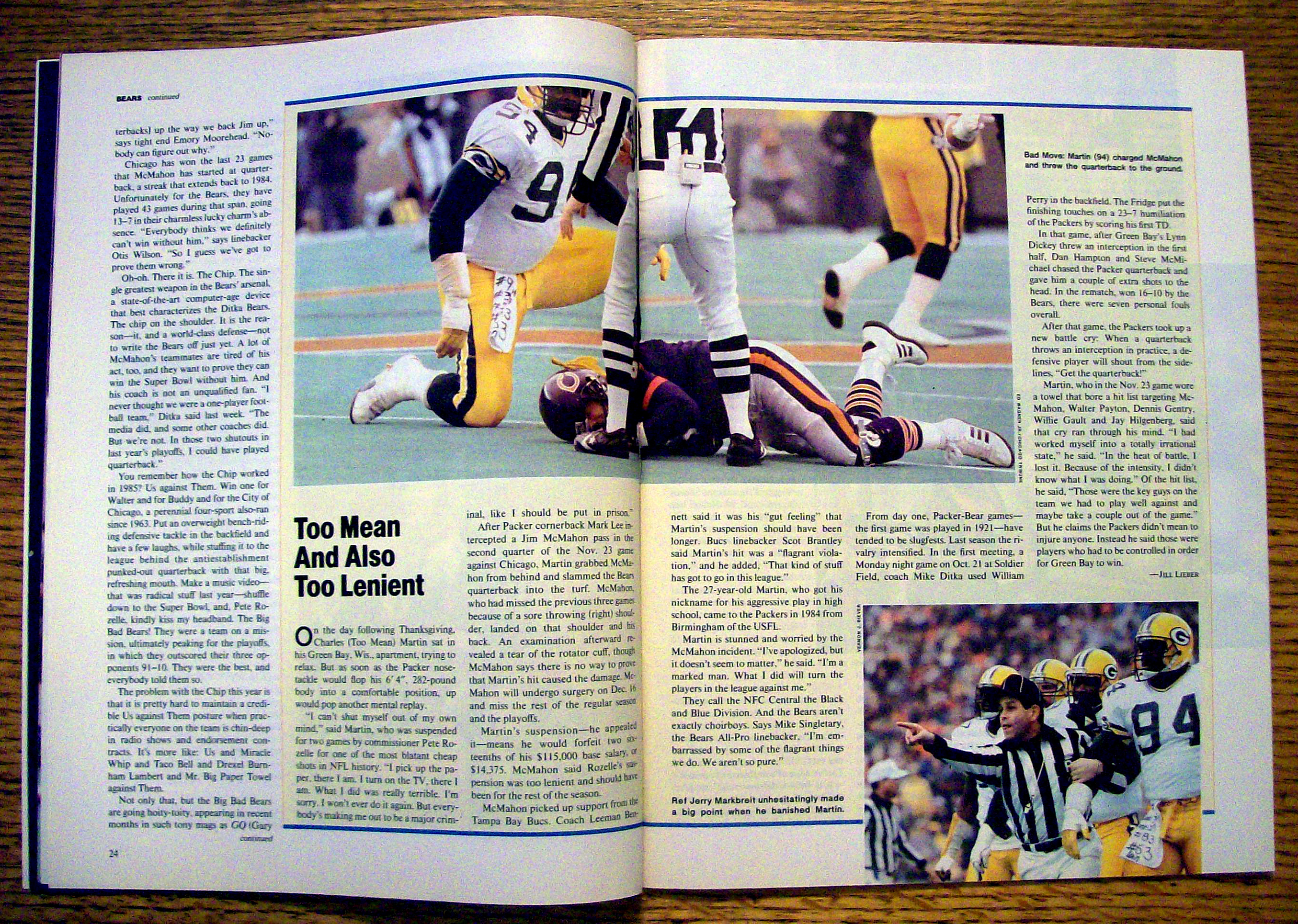 Sports Illustrated Magazine-December 8, 1986-W Payton