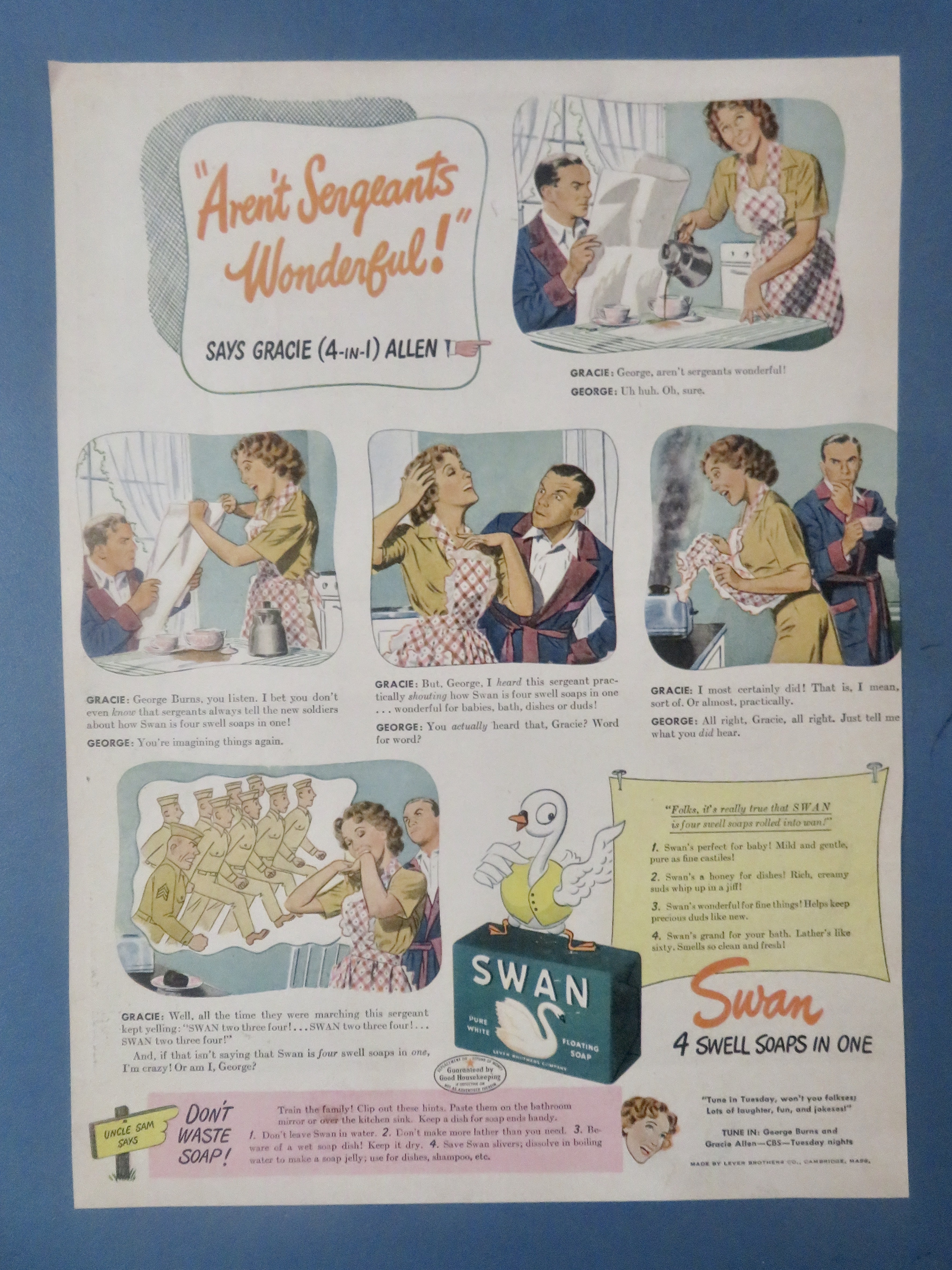 1930's Swan Soap with Aren't Sergeants Wonderful