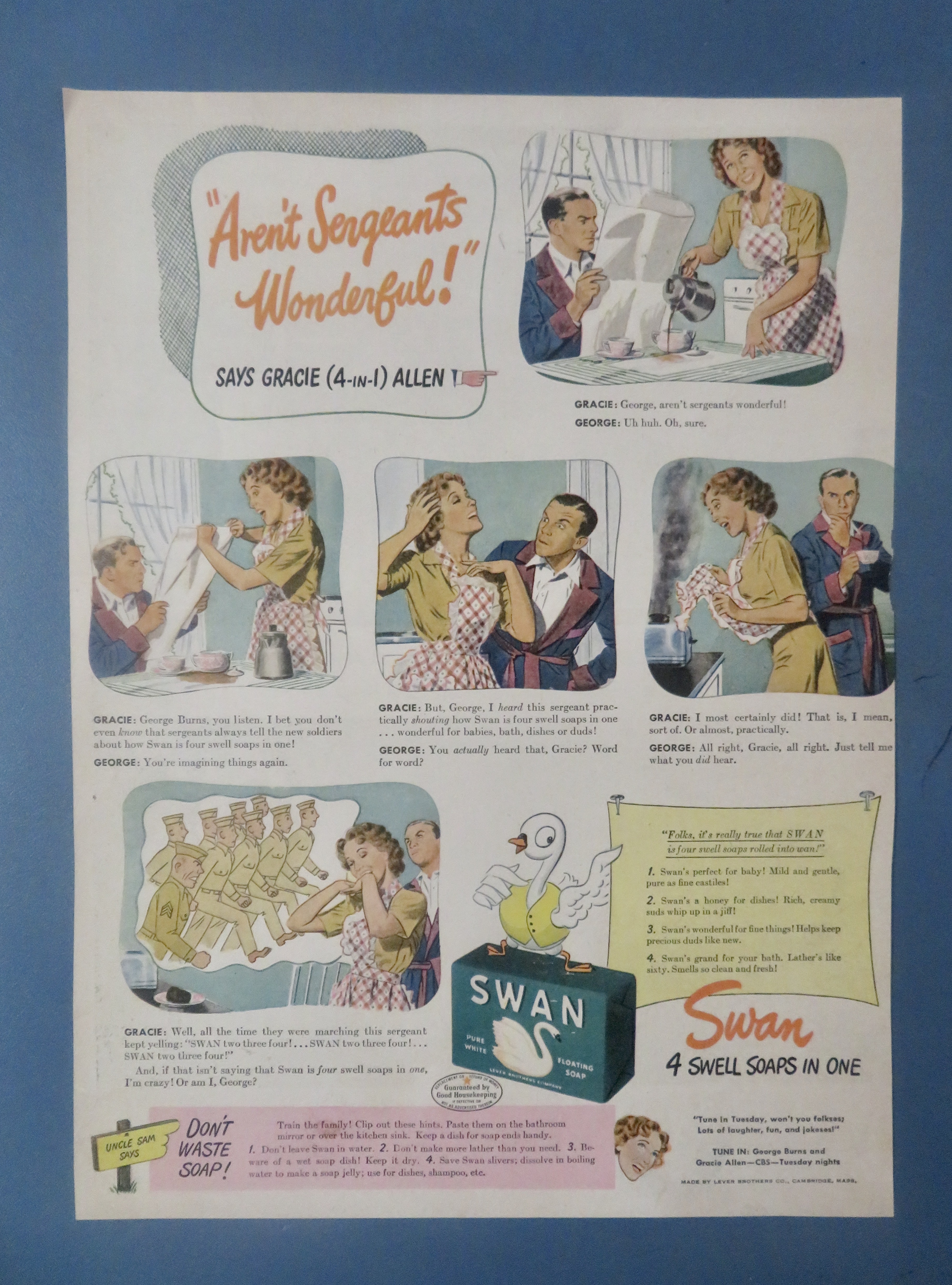 1930's Swan Soap with Aren't Sergeants Wonderful