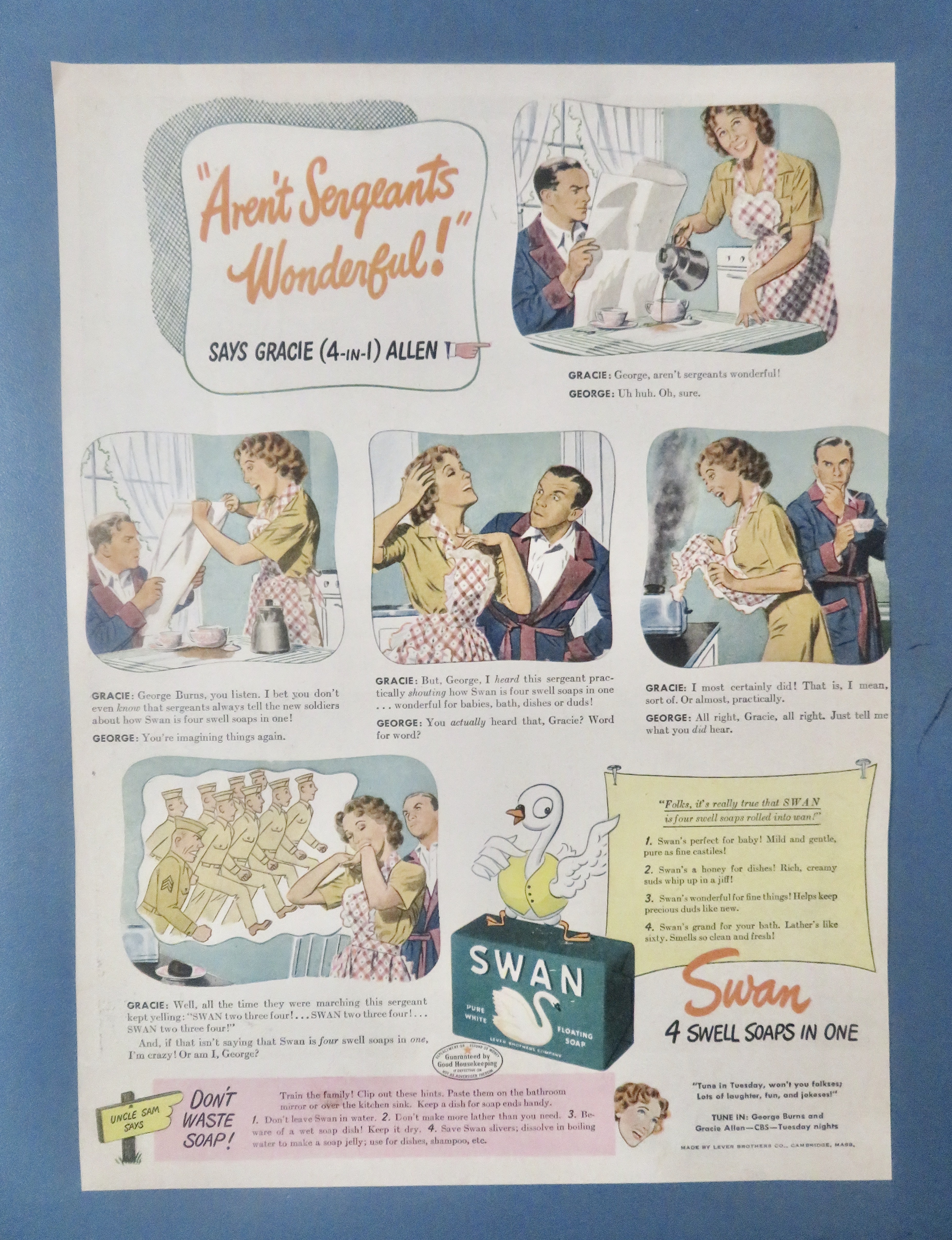 1930's Swan Soap with Aren't Sergeants Wonderful