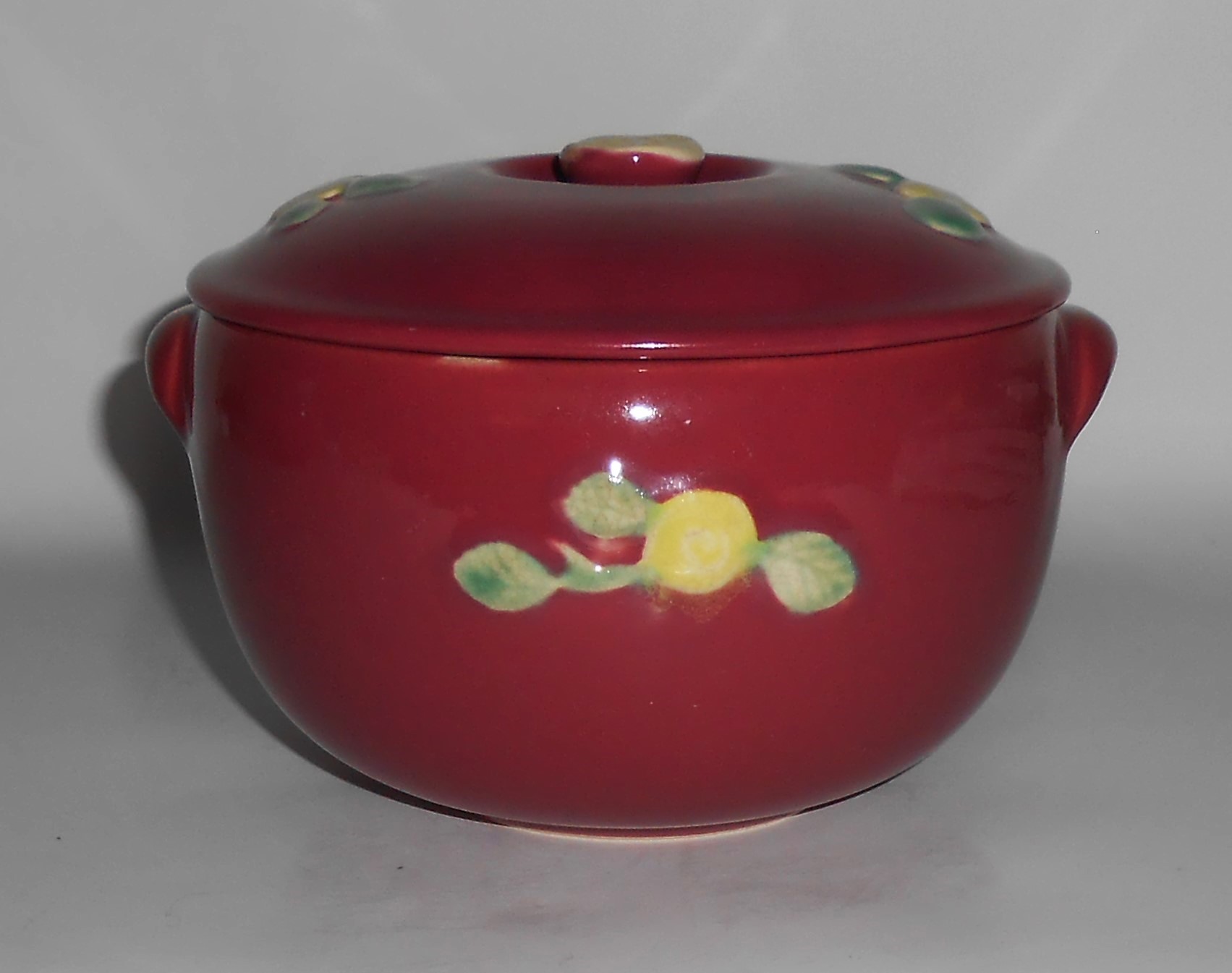 Coors Pottery Rosebud Red 2 Pint Small Triple Service 3