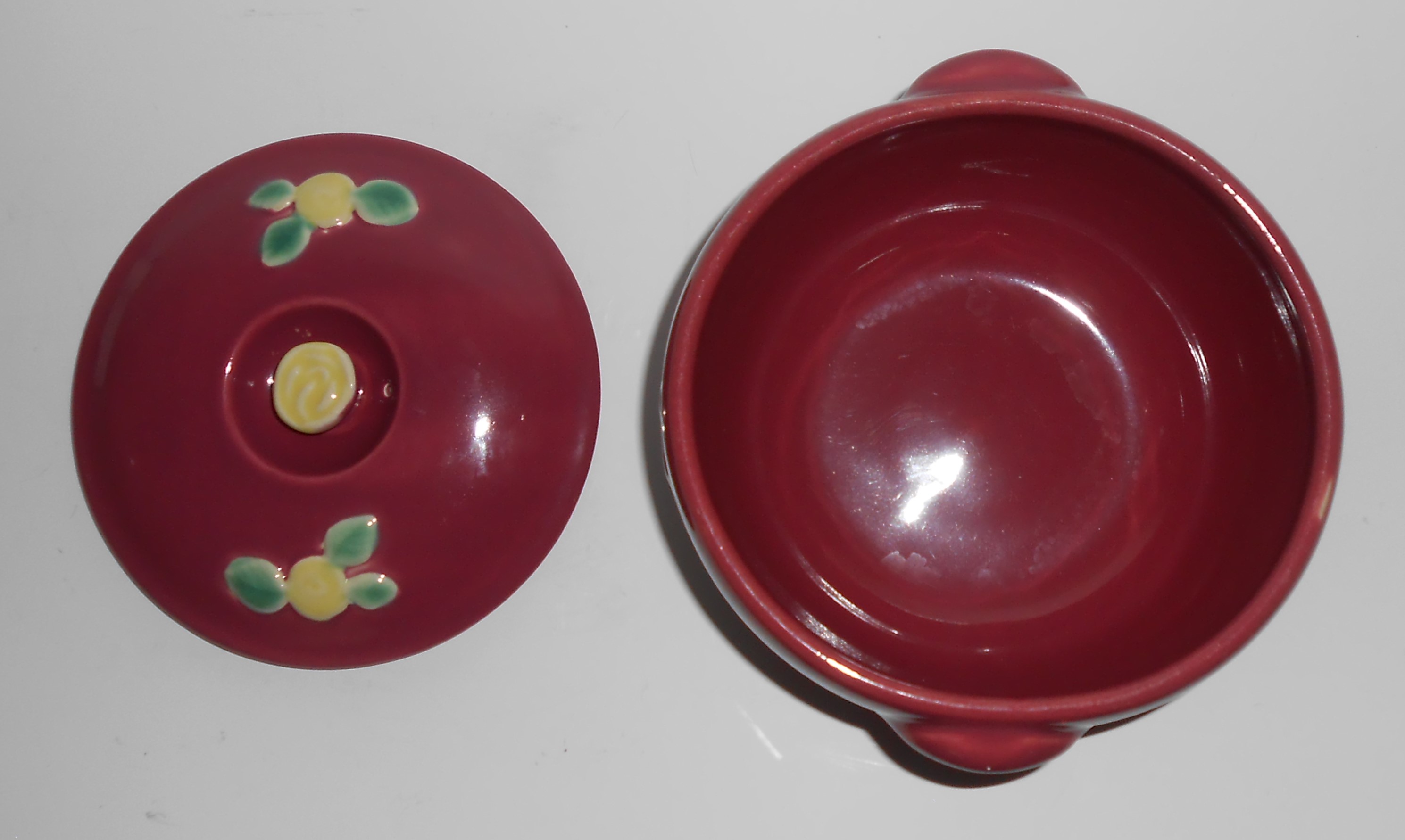 Coors Pottery Rosebud Red 2 Pint Small Triple Service 3
