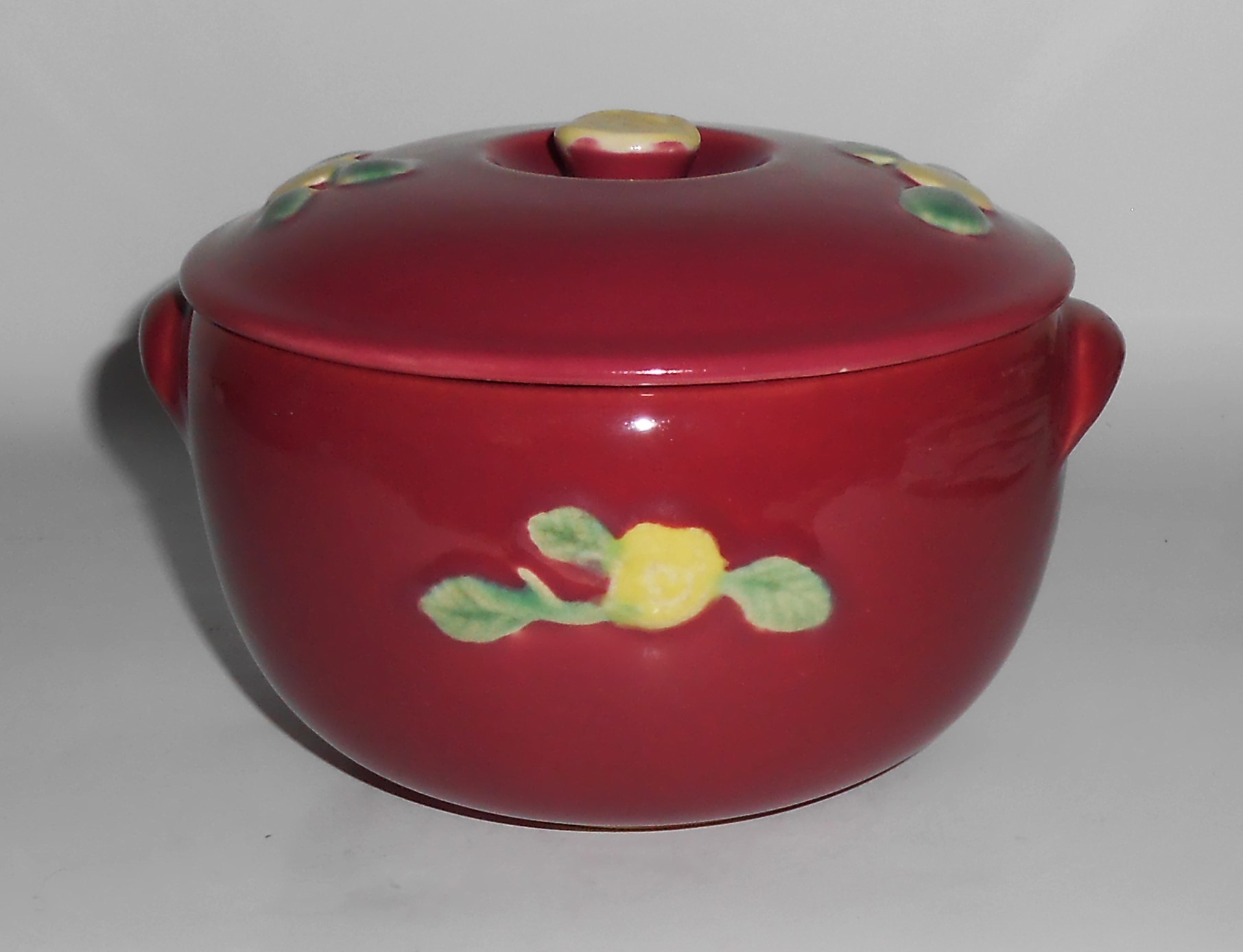 Coors Pottery Rosebud Red 2 Pint Small Triple Service 3