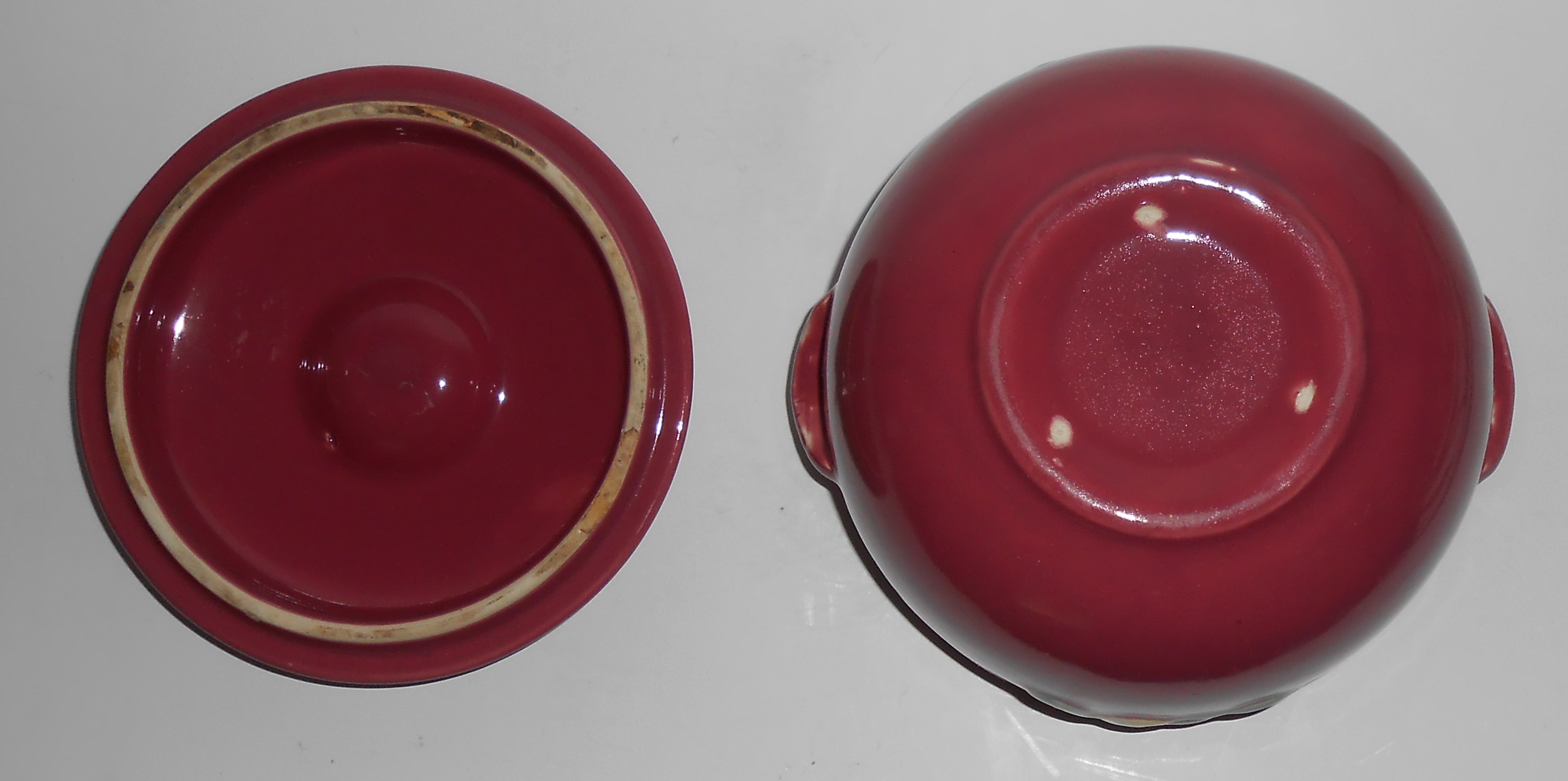 Coors Pottery Rosebud Red 2 Pint Small Triple Service C
