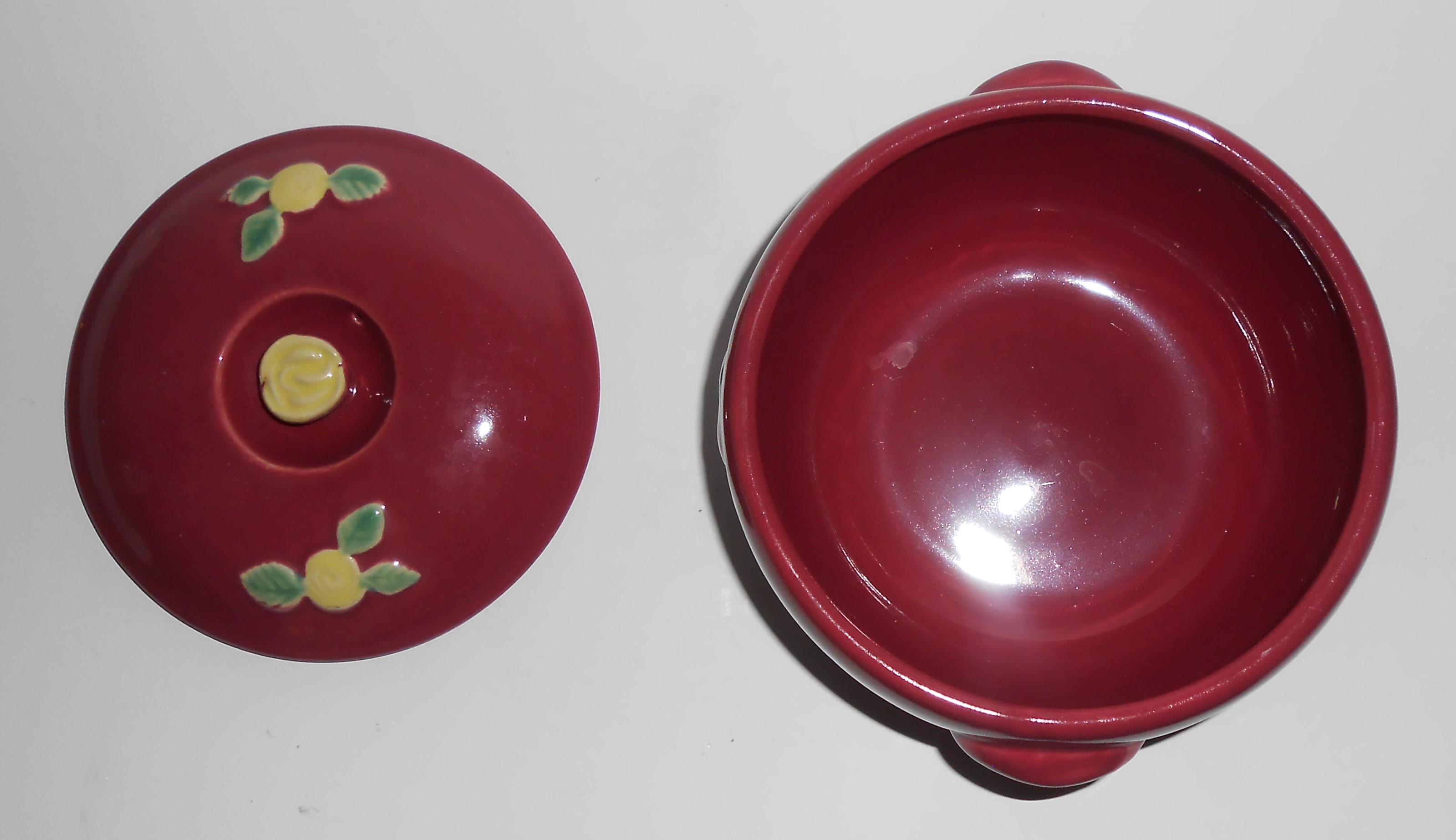 Coors Pottery Rosebud Red 2 Pint Small Triple Service C