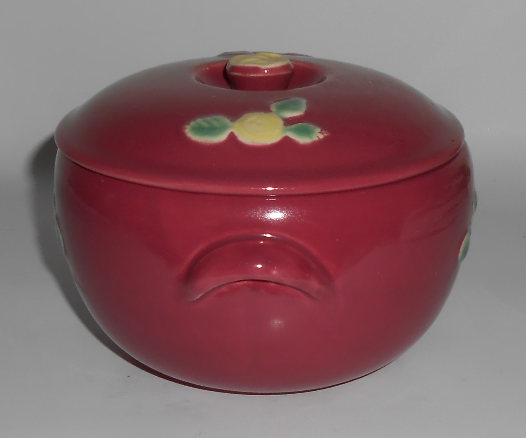Coors Pottery Rosebud Red 2 Pint Small Triple Service C