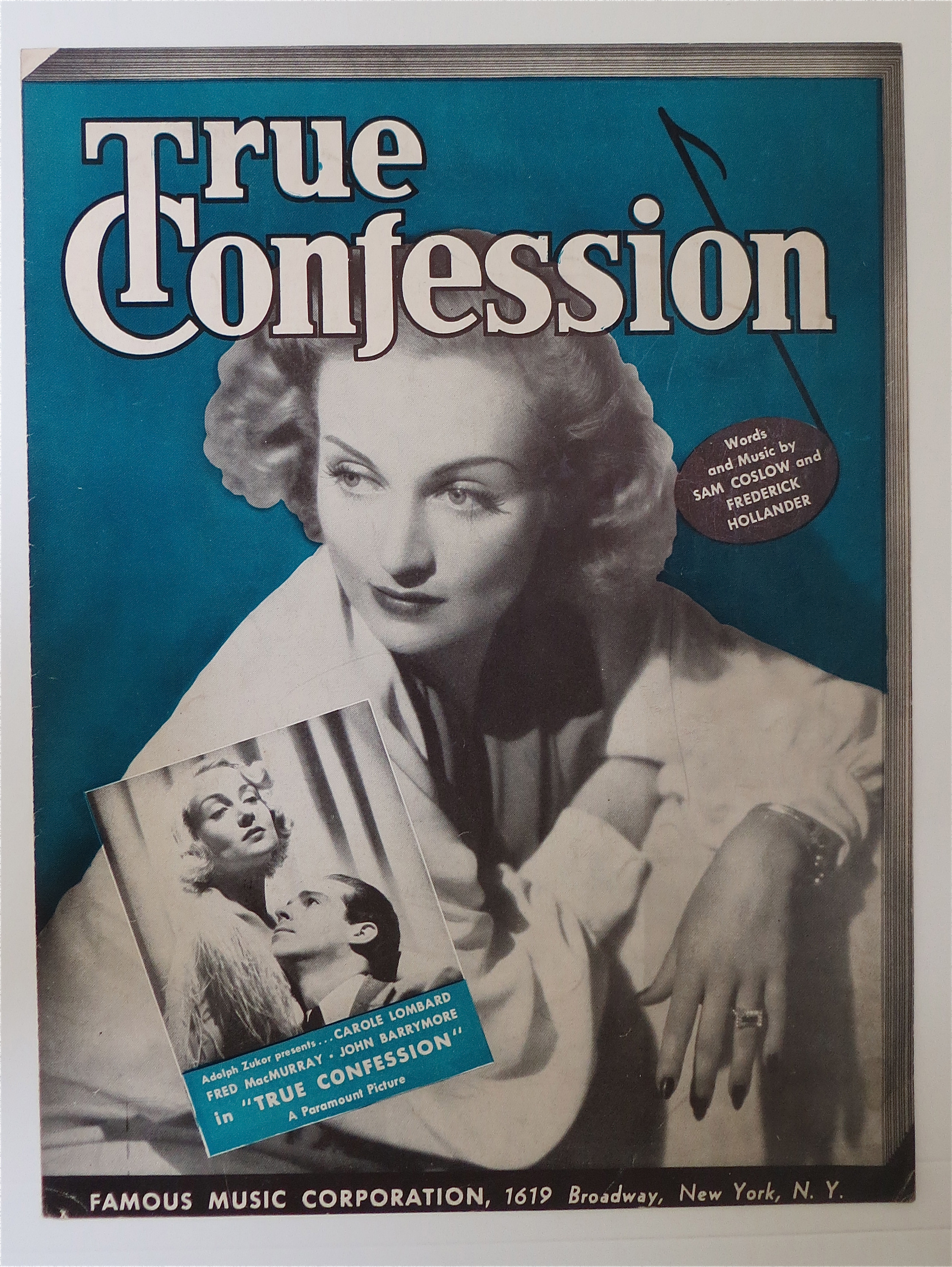 Sheet Music For 1937 True Confession