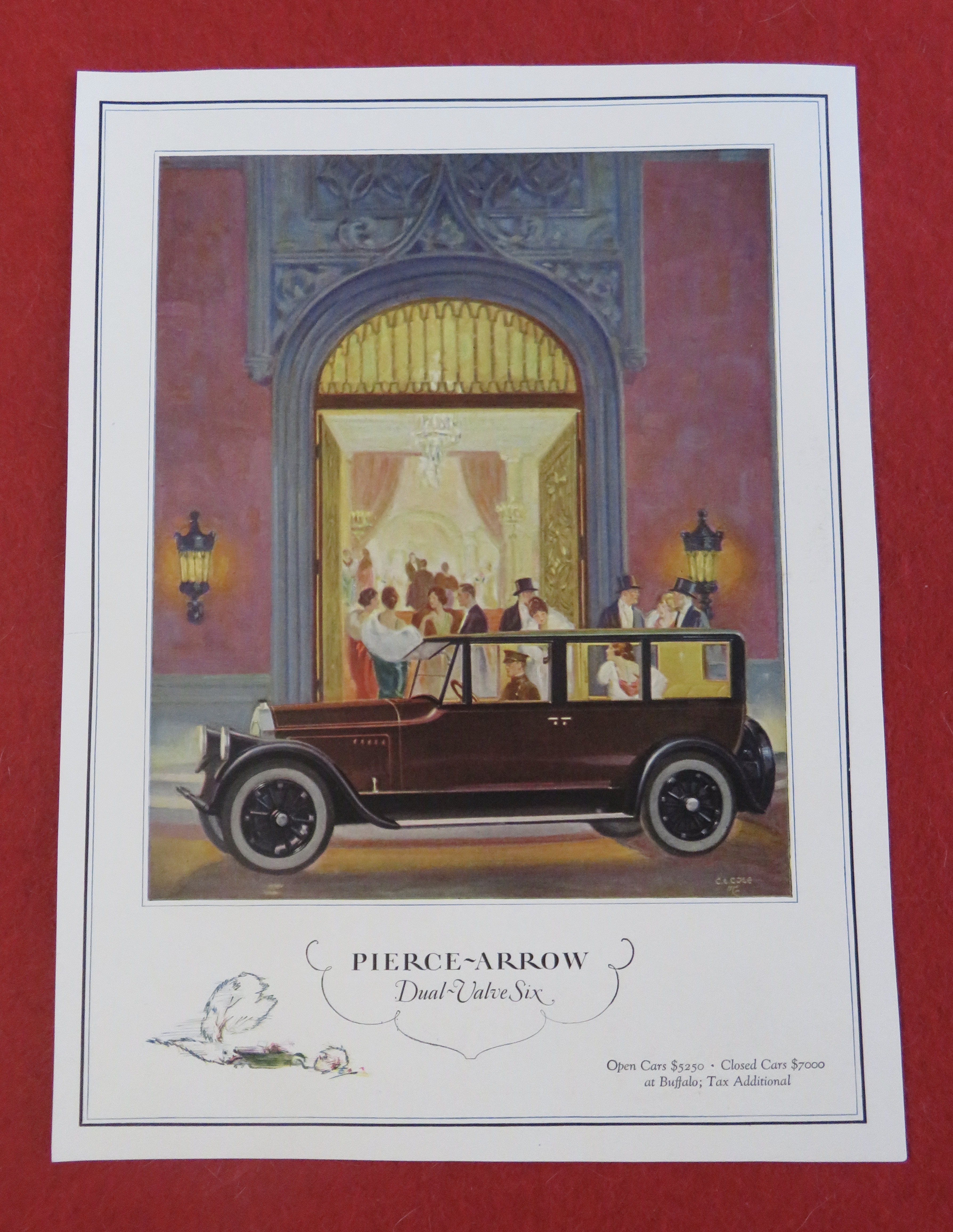 1920's Pierce Arrow with Pierce Arrow Dual Valve Six