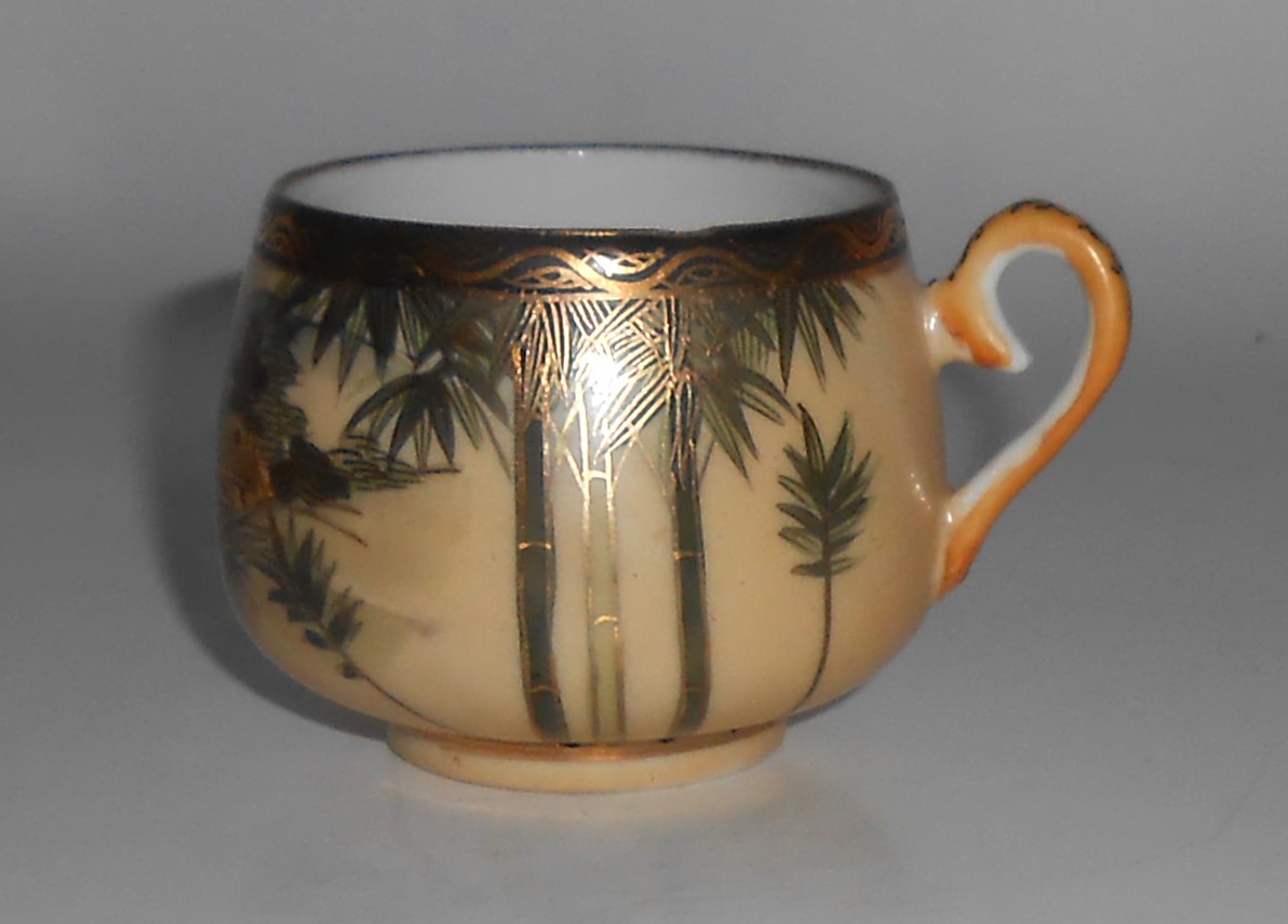 Nishida Japan Porcelain China 22 Yellow Black Lithopane