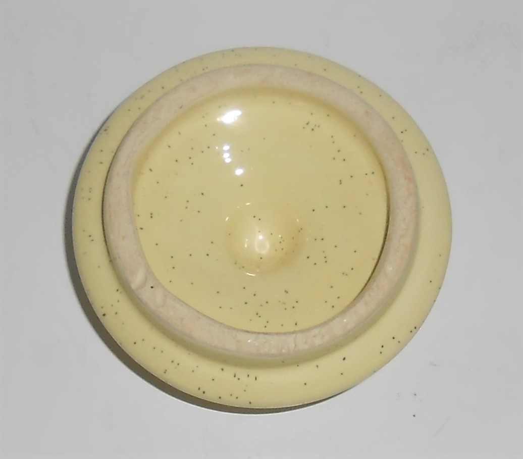 Bauer Pottery Mission Moderne Yellow Speckle Sugar Lid