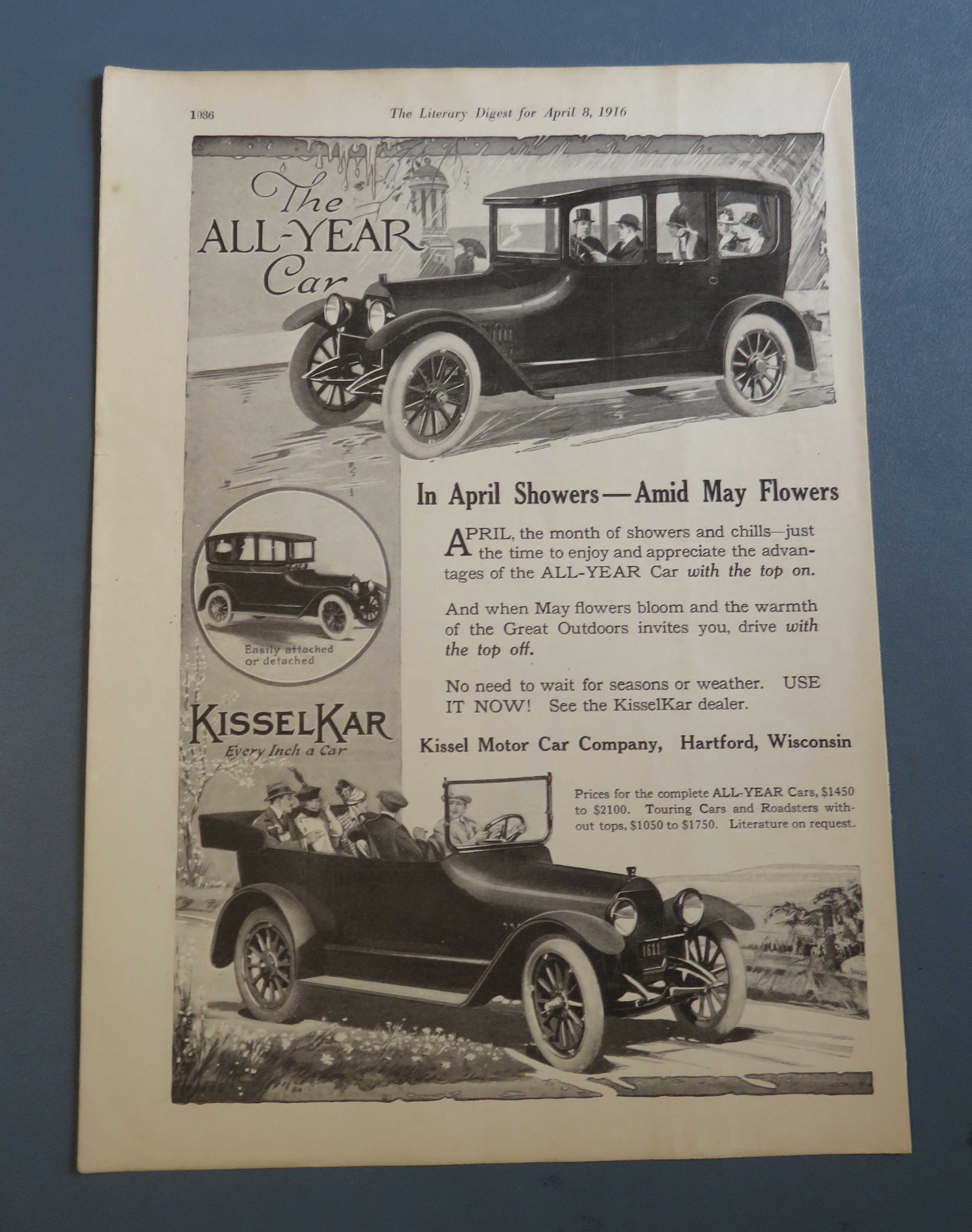 1916 Kissel Motor Car Company with Kissel Car