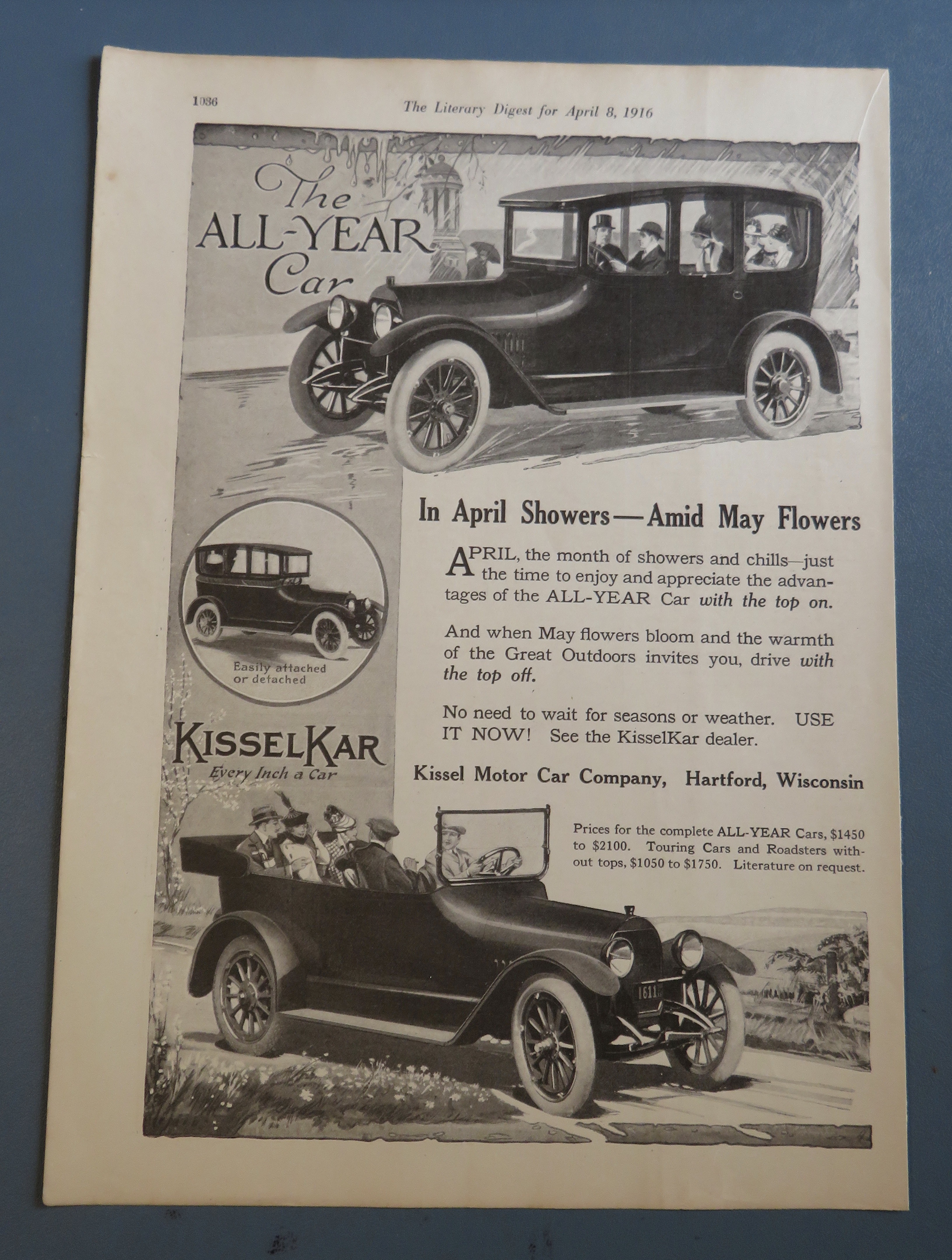 1916 Kissel Motor Car Company with Kissel Car