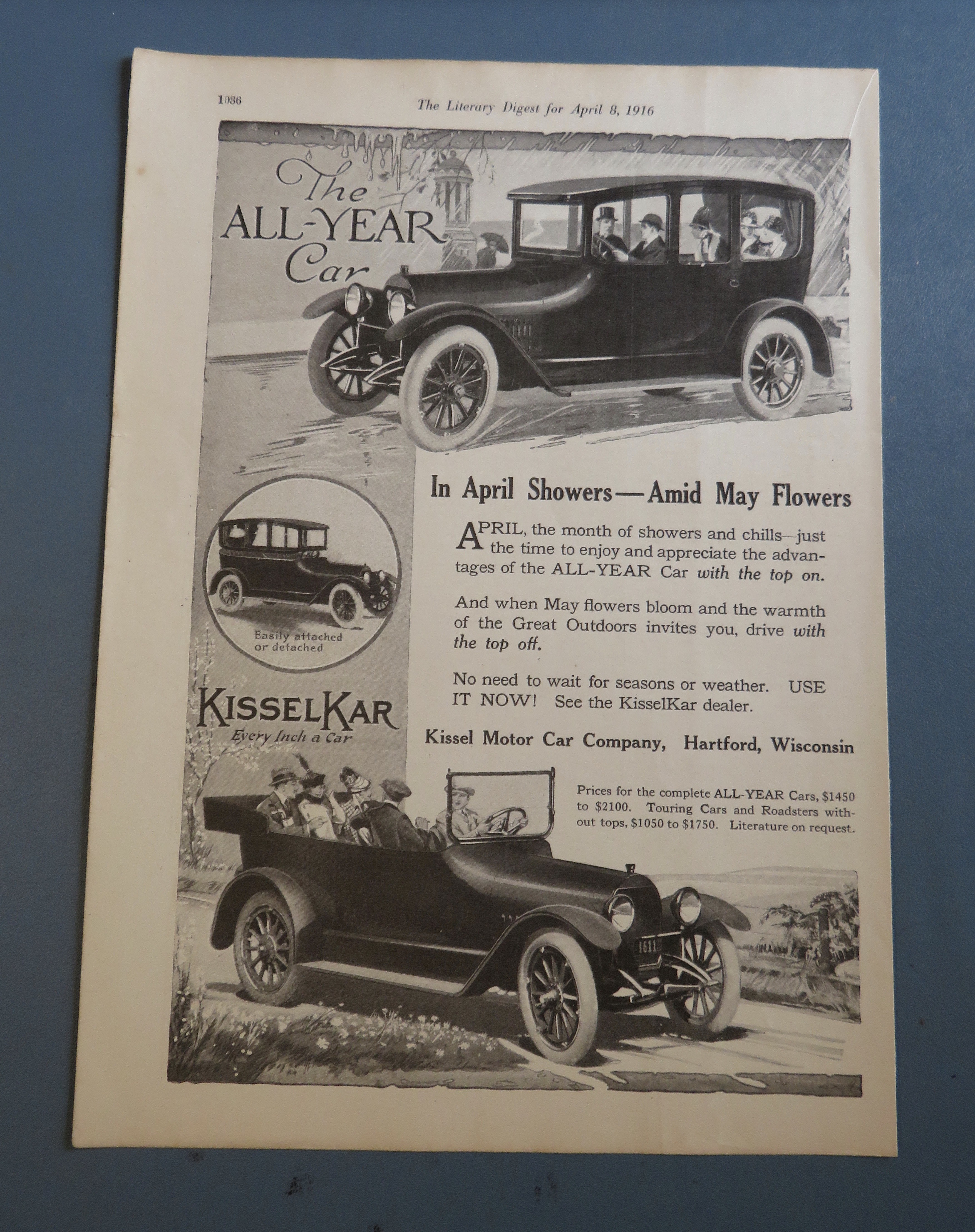 1916 Kissel Motor Car Company with Kissel Car