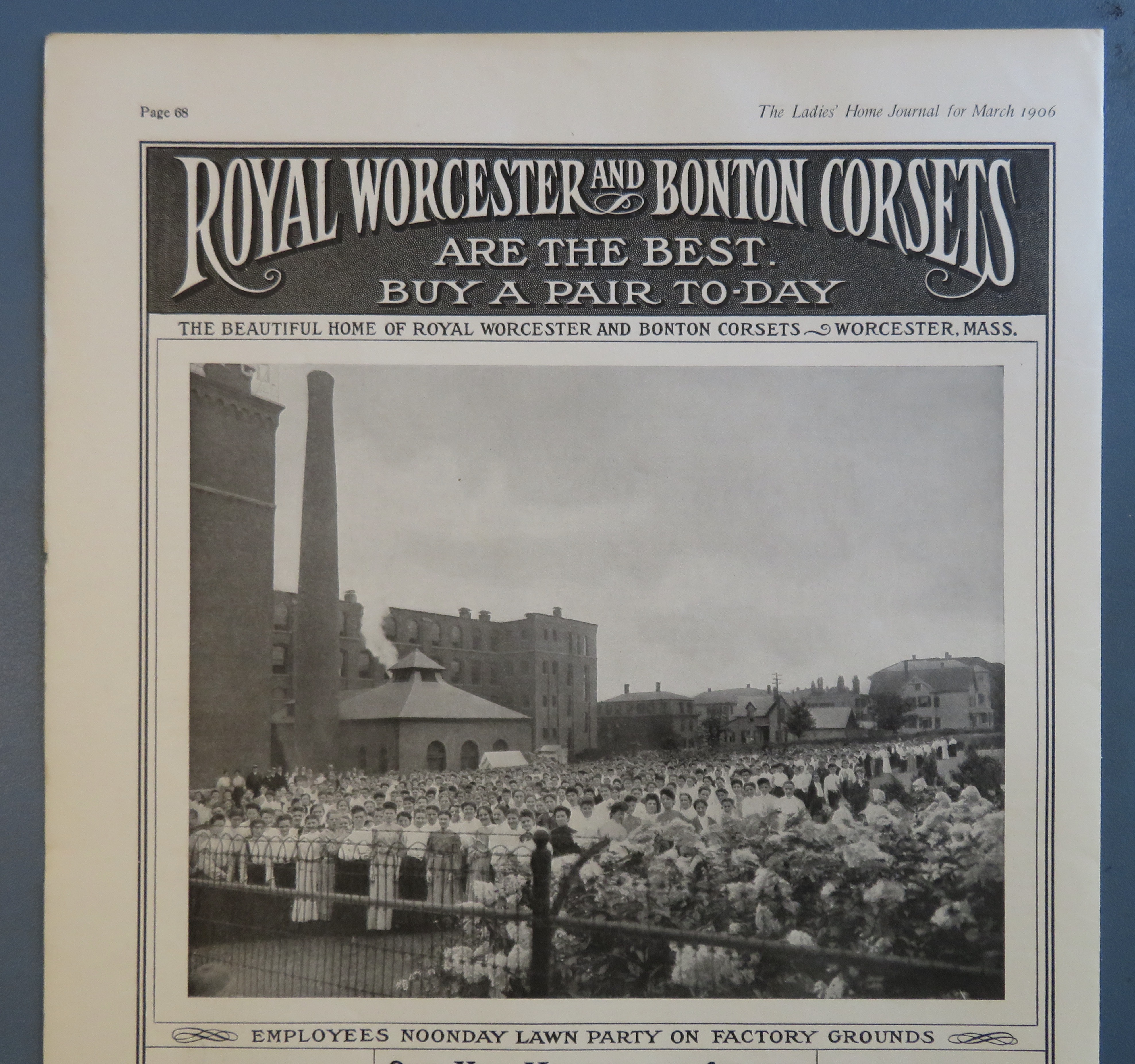 1906 Royal Worcester & Bonton Corsets with Lawn Party