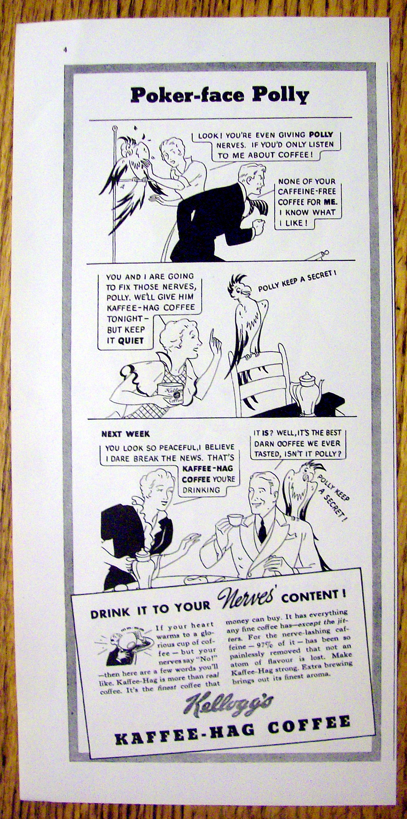 1937 Kellogg's Kaffee Hag Coffee