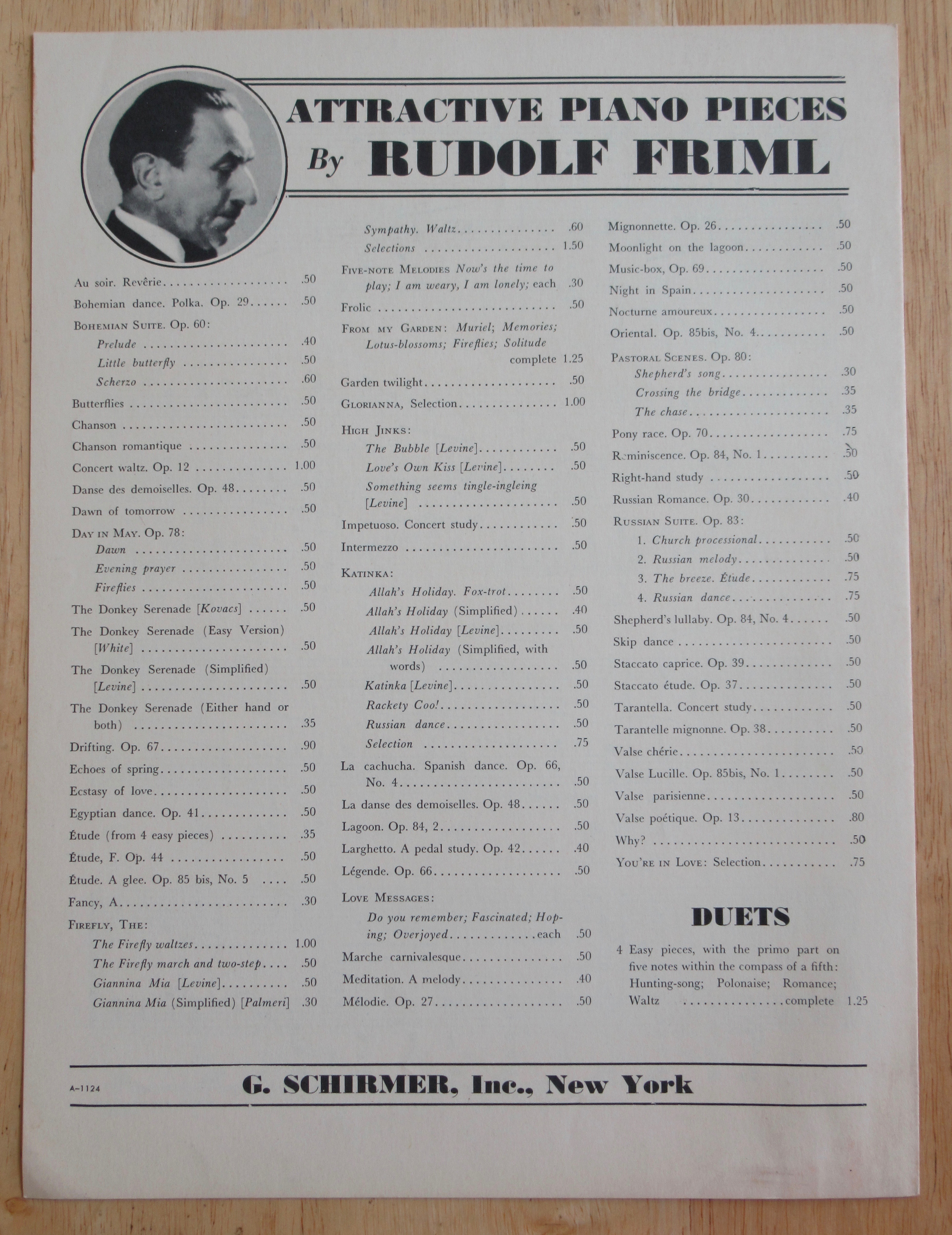 1949 Alt Wein (Old Vienna) Sheet Music