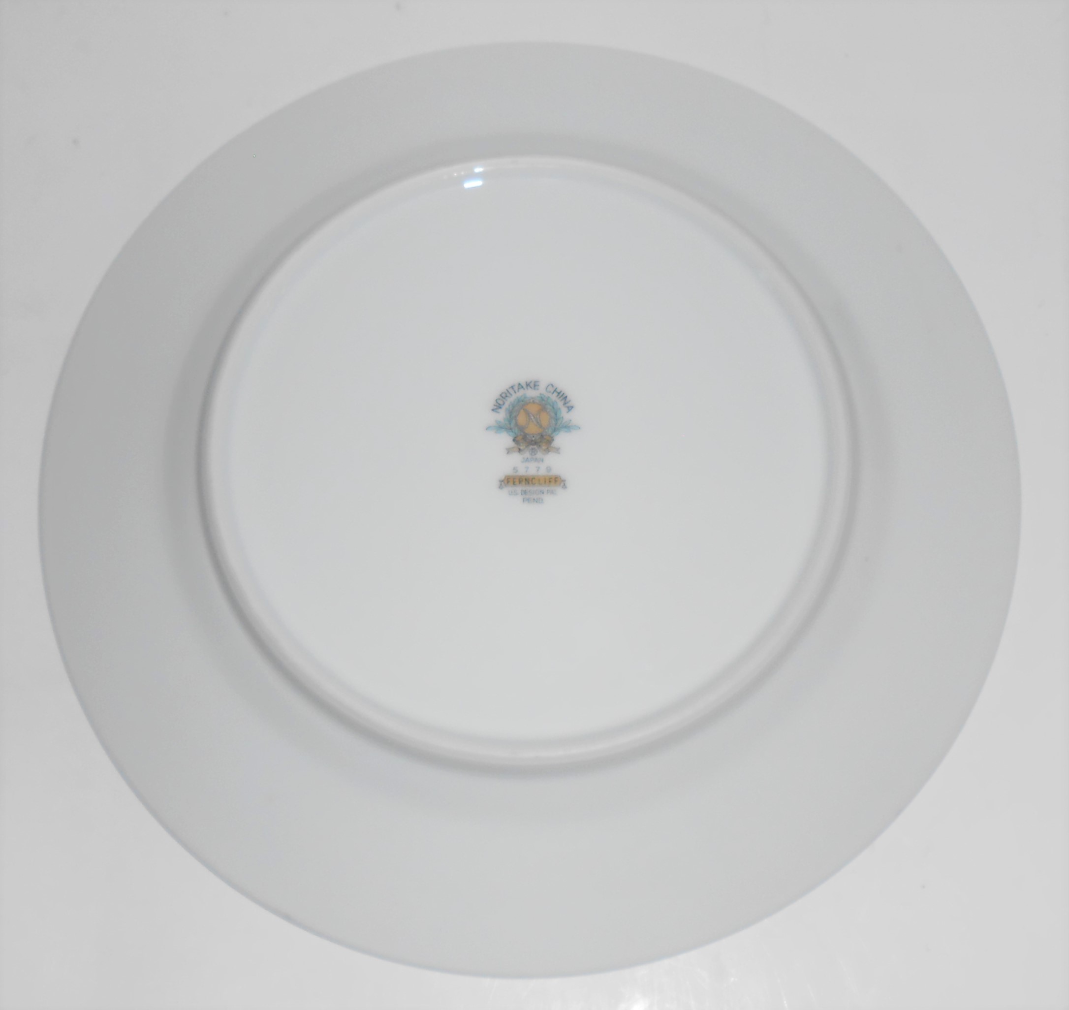 Noritake Fine China Porcelain Ferncliff Floral w/Gold S