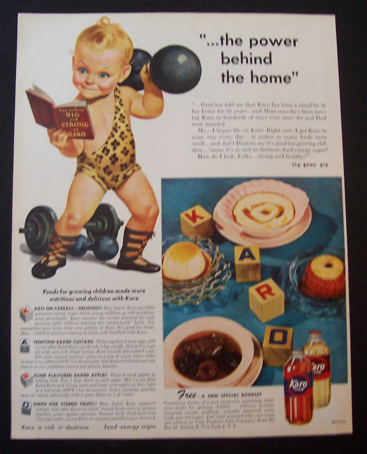 1945 Karo Syrup with The Karo Kid