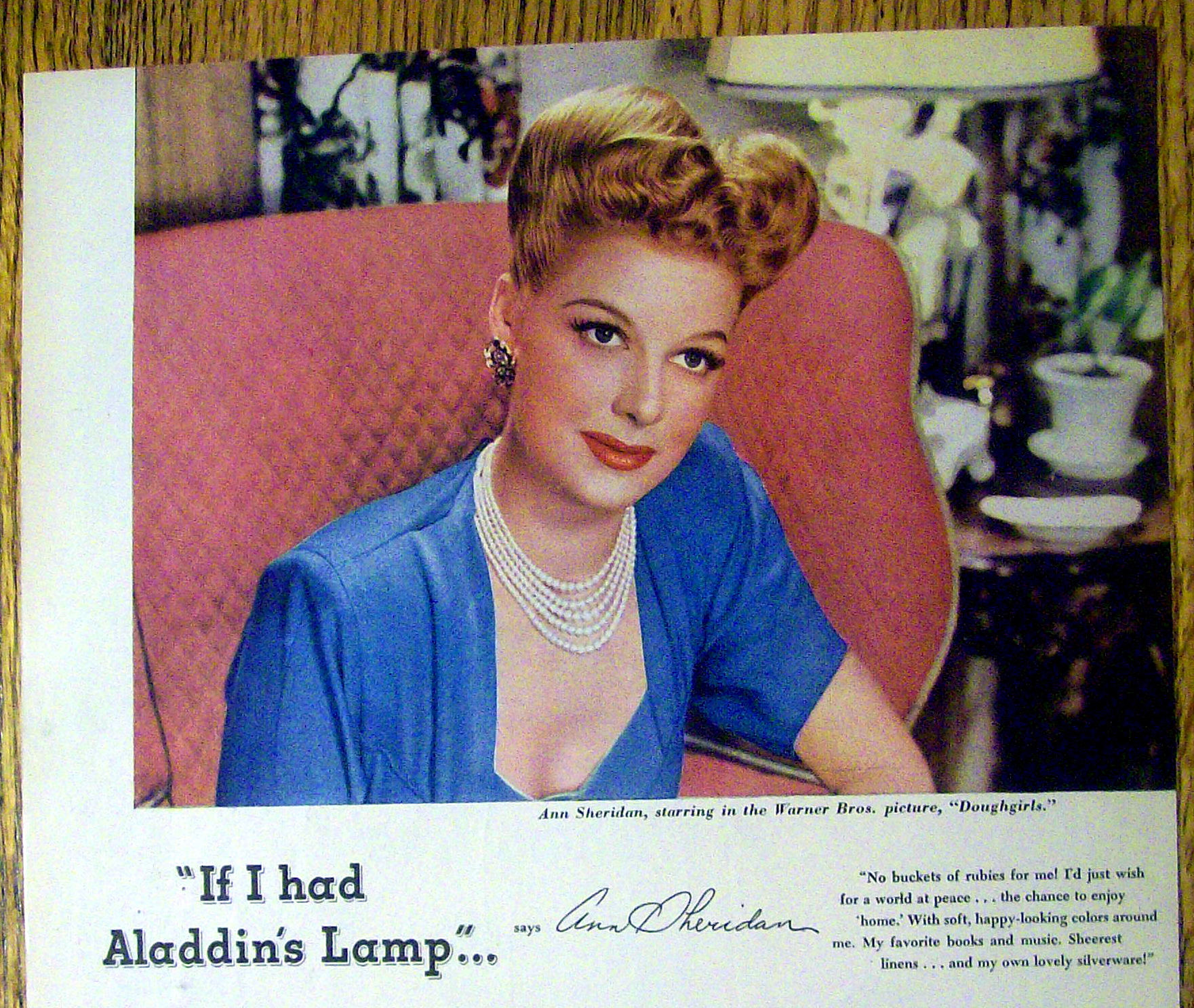 1944 1847 Rogers Bros Silverplate with Ann Sheridan
