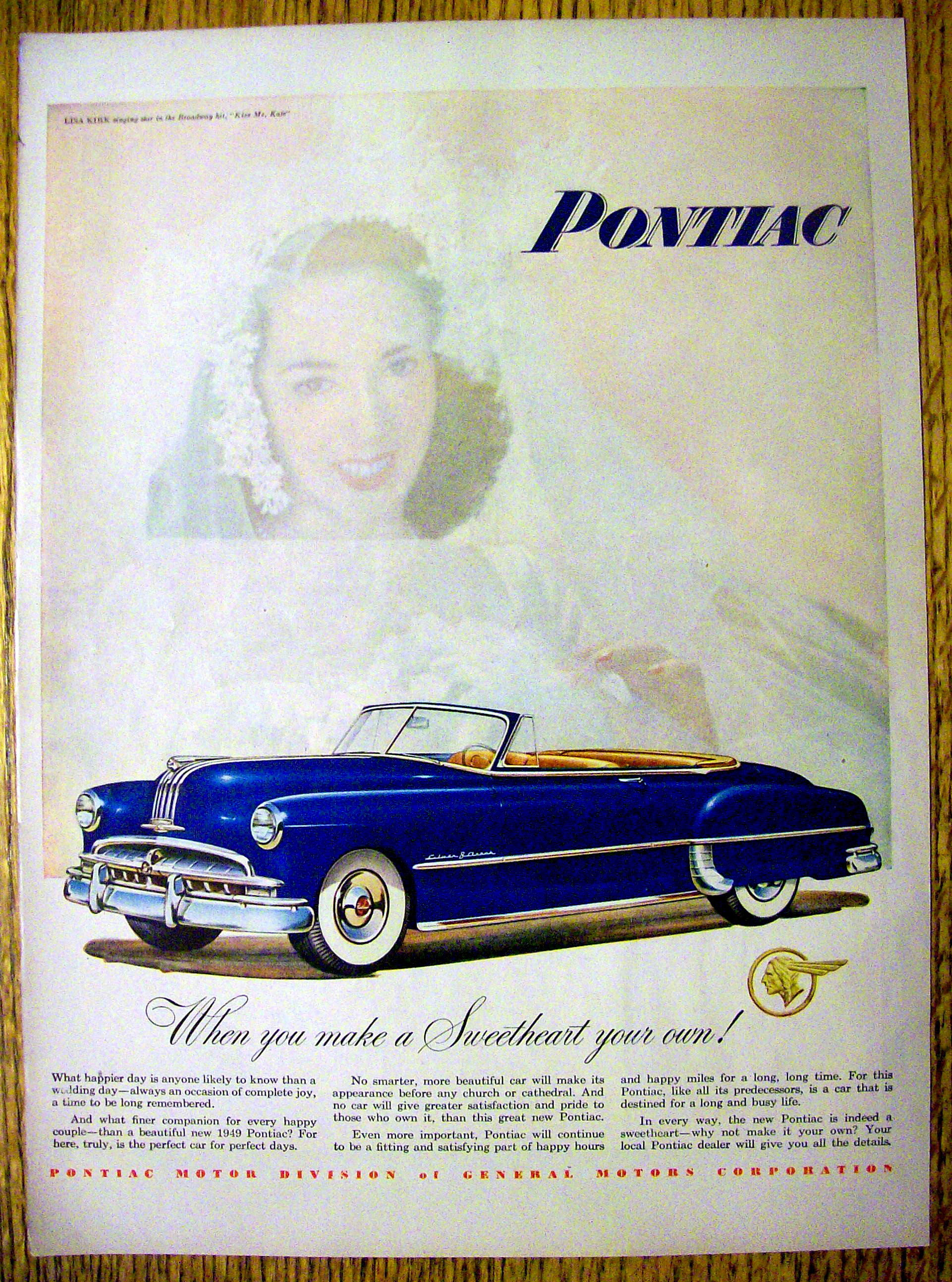 1949 Pontiac with Lisa Kirk