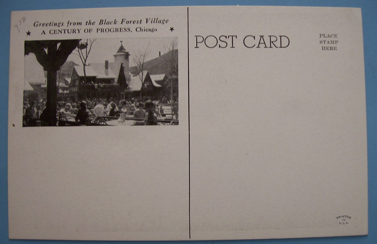 1933 Century Of Progress Meier's Clock Postcard