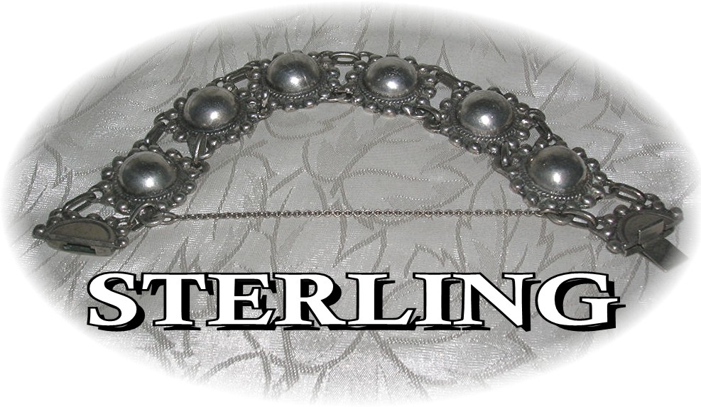 Bracelet Sterling Silver Antique Domes Links
