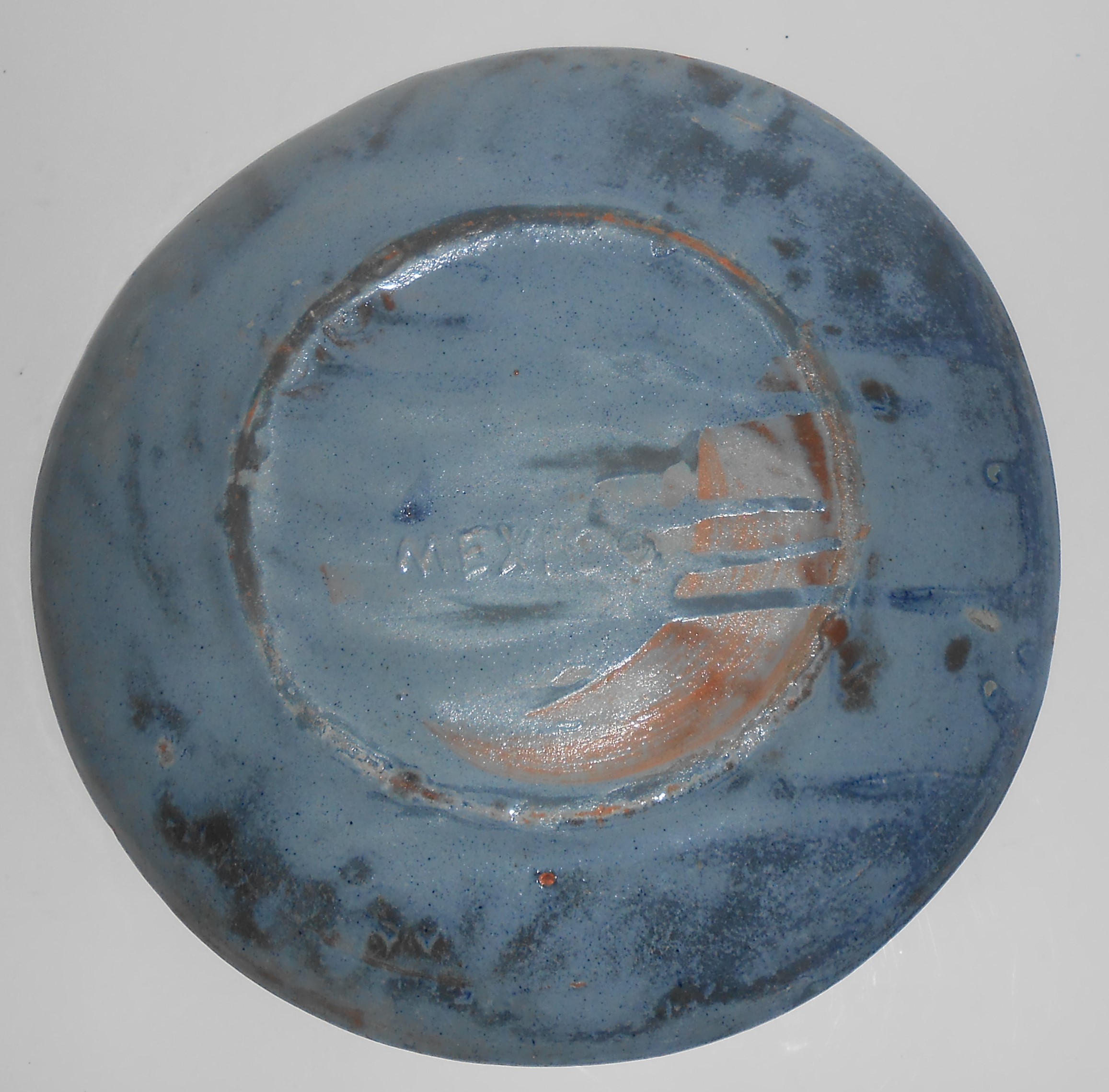 Vintage Mexico Tlaquepaque Pottery Floral & Deer Decora