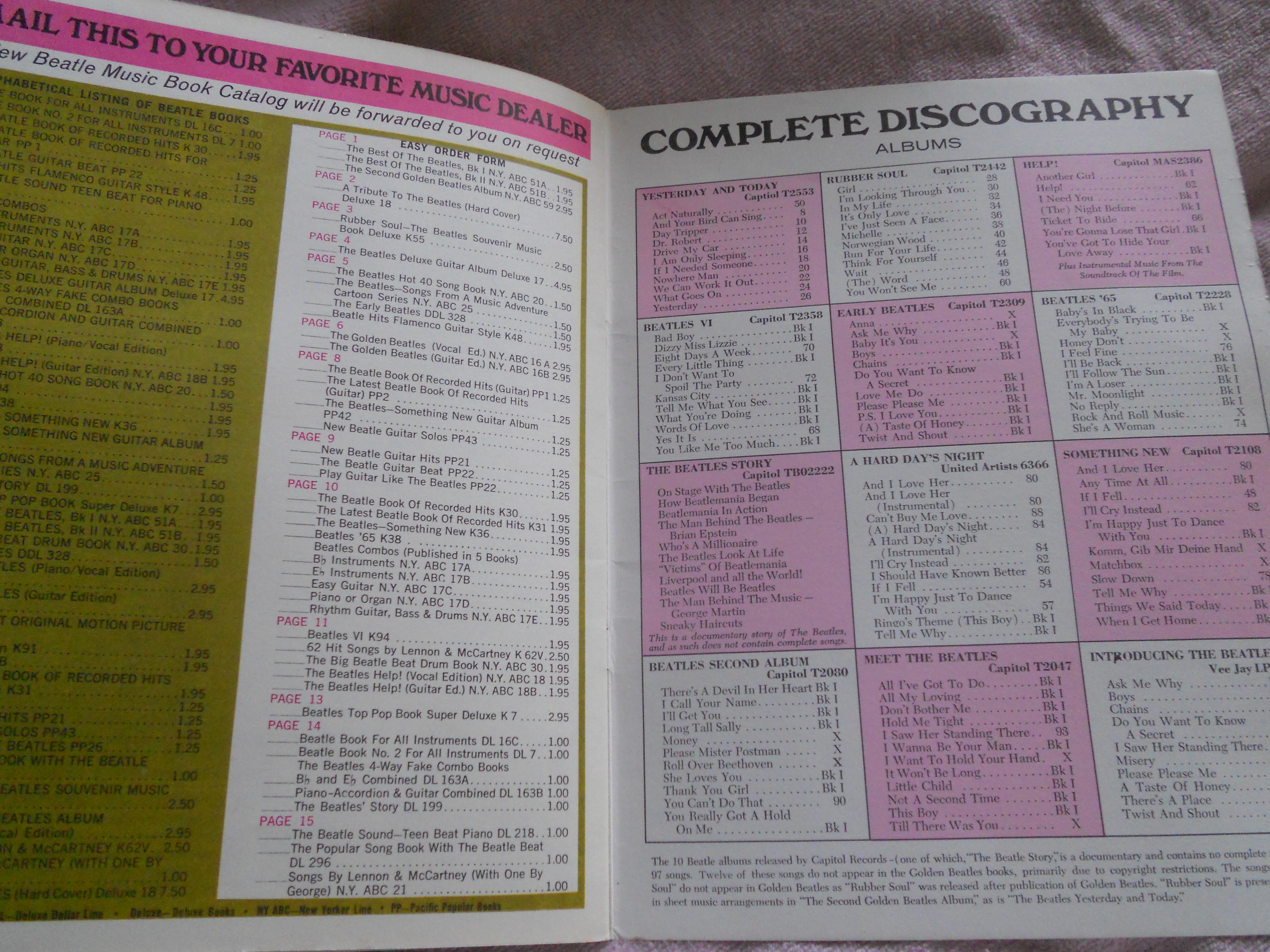 Second Golden Beatles Album Catalog