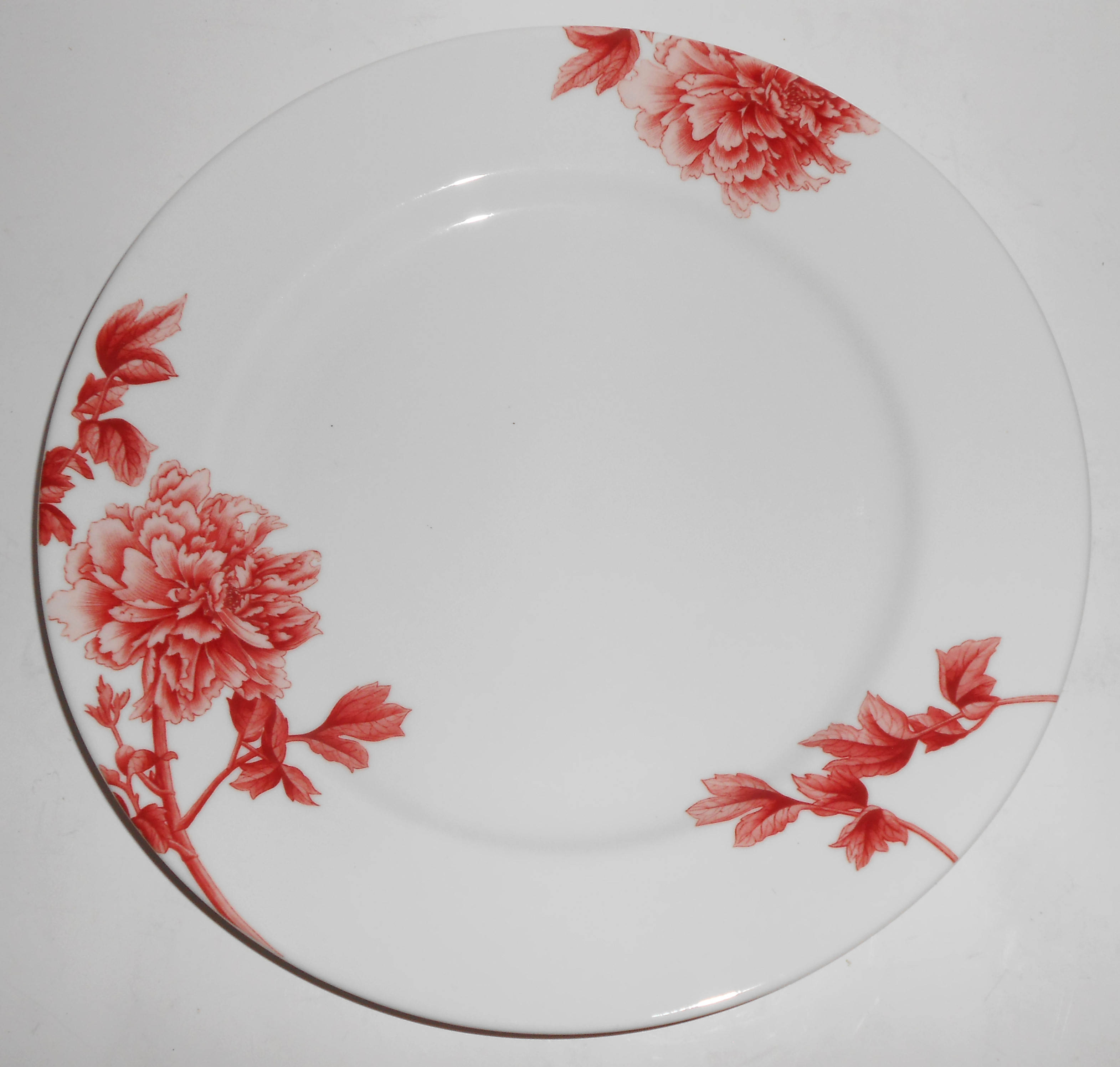 Royal Worcester Porcelain China Red Peony Dinner Plate