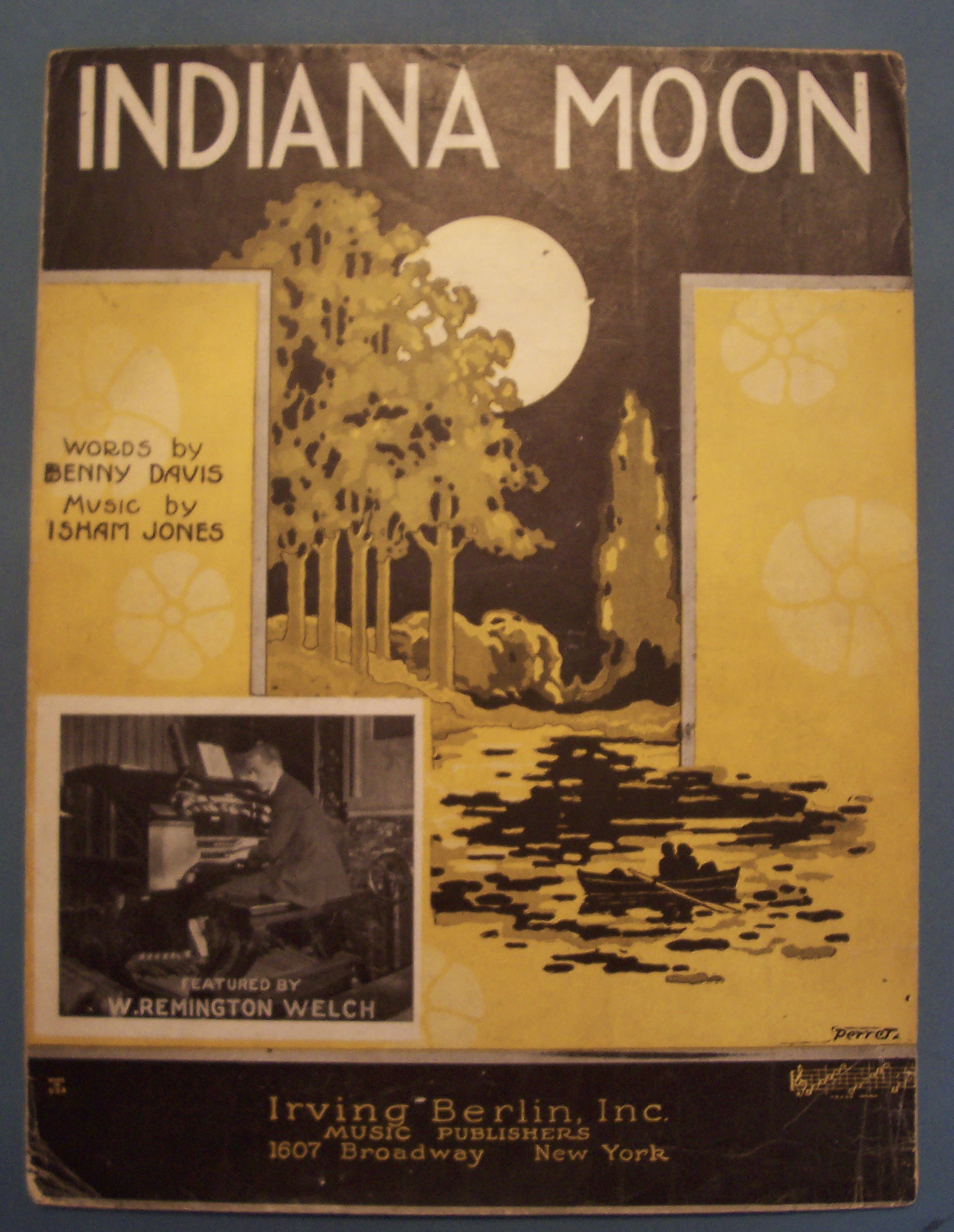 Sheet Music of 1923 Indiana Moon