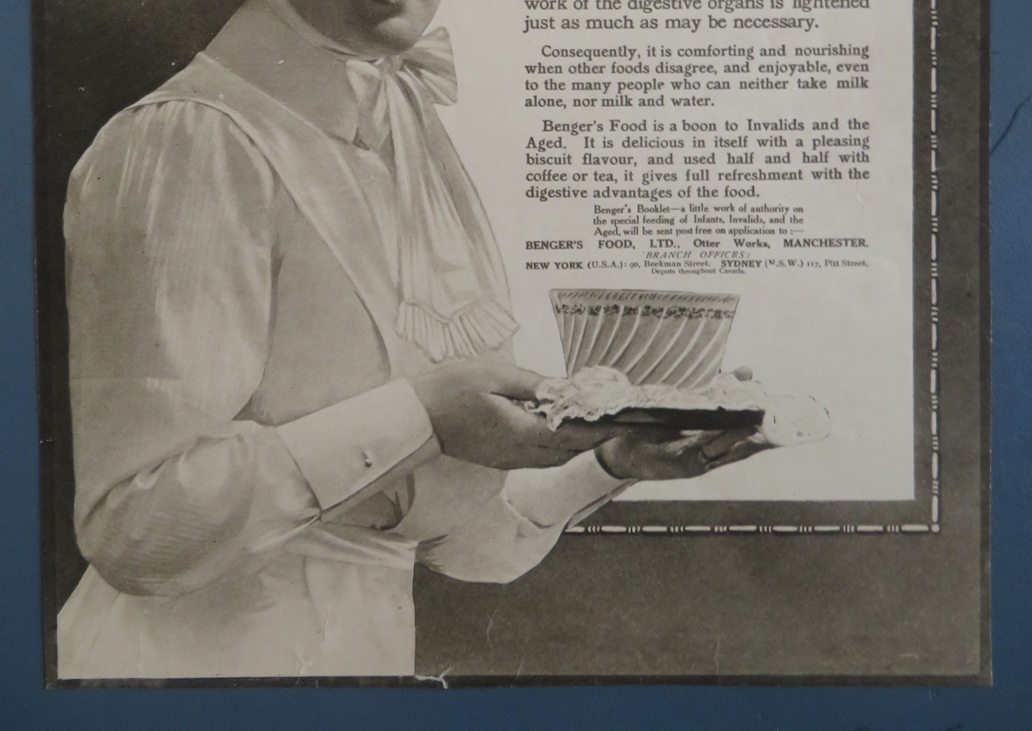 1910's Benger's Food with Nurse Carrying a Bowl On Tray