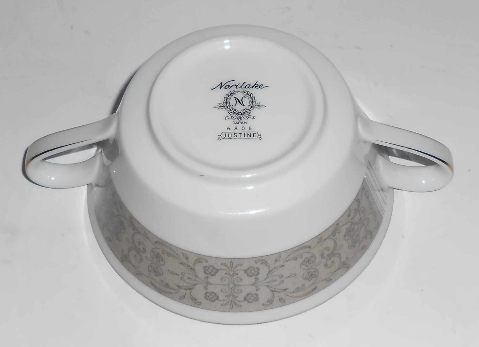 Noritake China Porcelain Justine Floral Cream Soup Bowl