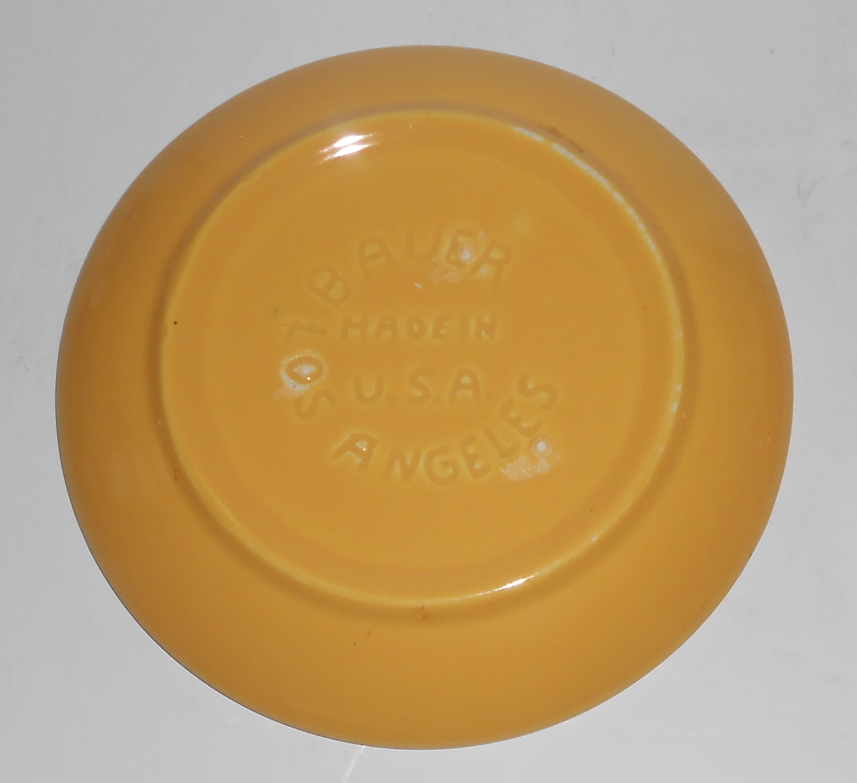 Bauer Pottery Ring Ware 3rd Period Yellow Bread Plate