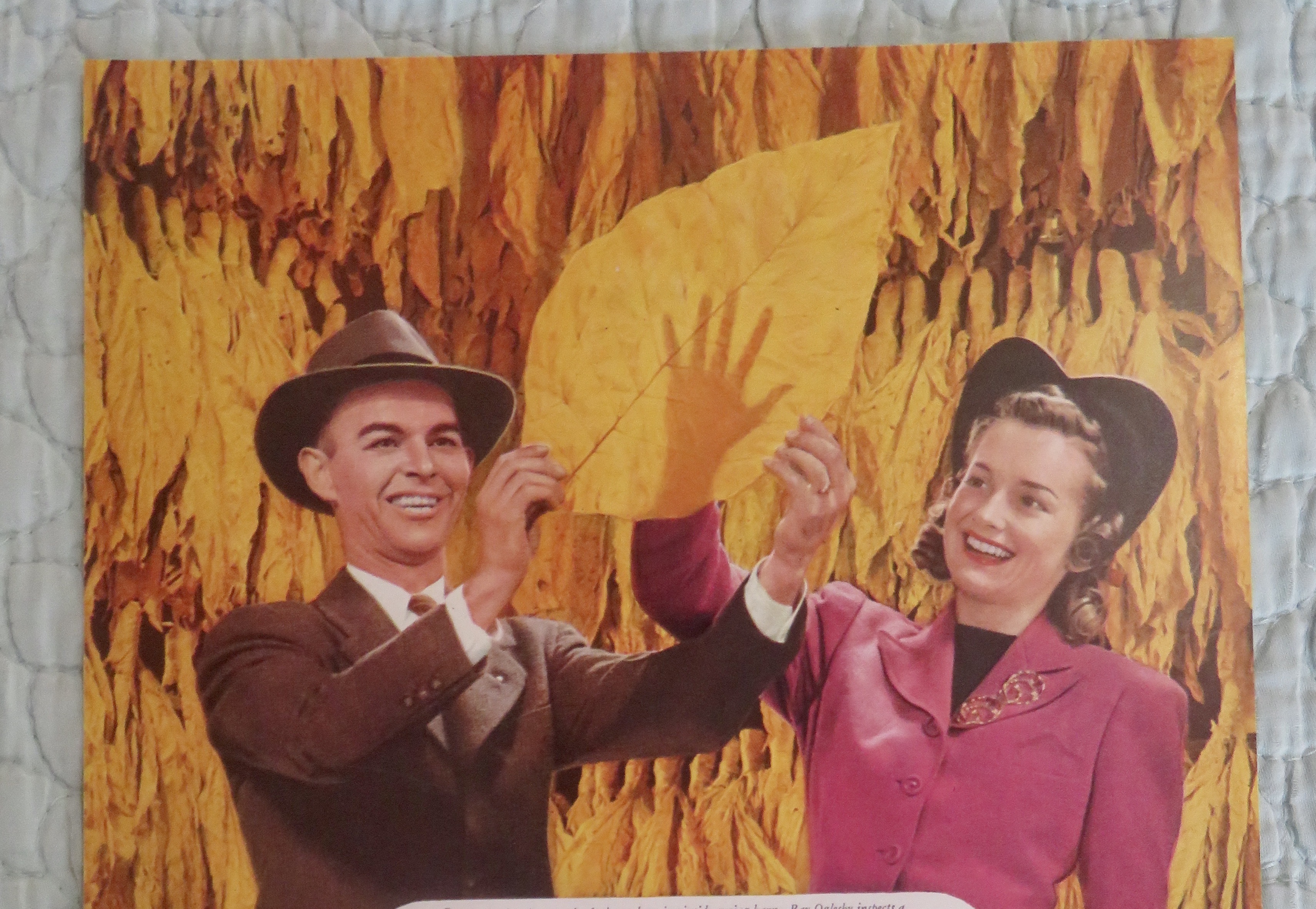 1941 Lucky Strike Cigarettes with Man & Woman & Leaf