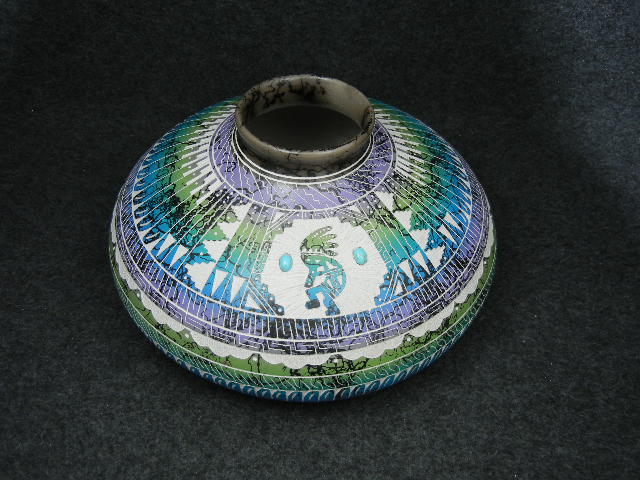 Navajo Myron Charlie  Kokopelli Pottery