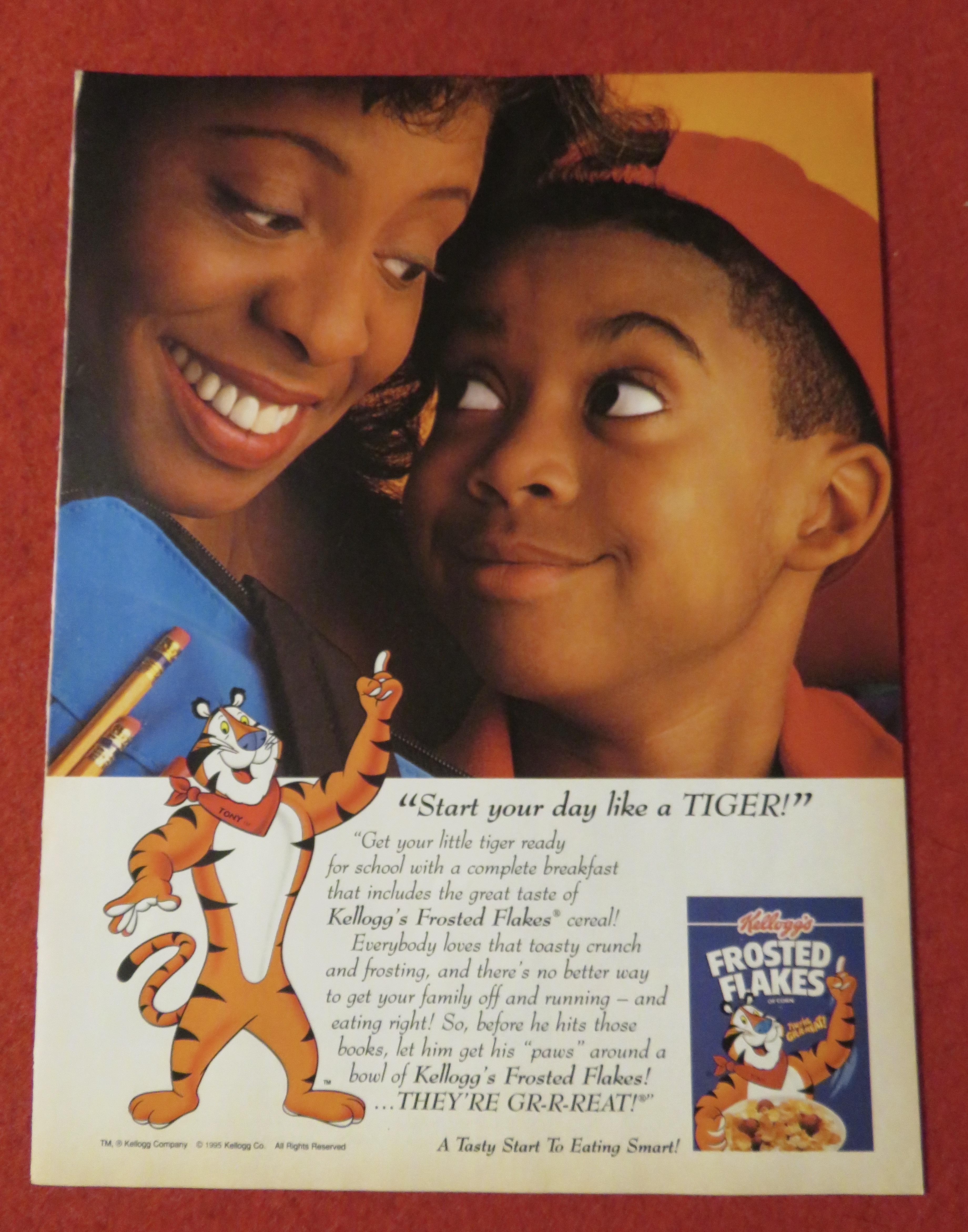 1996 Kellogg's Frosted Flakes Cereal with Mom & Son