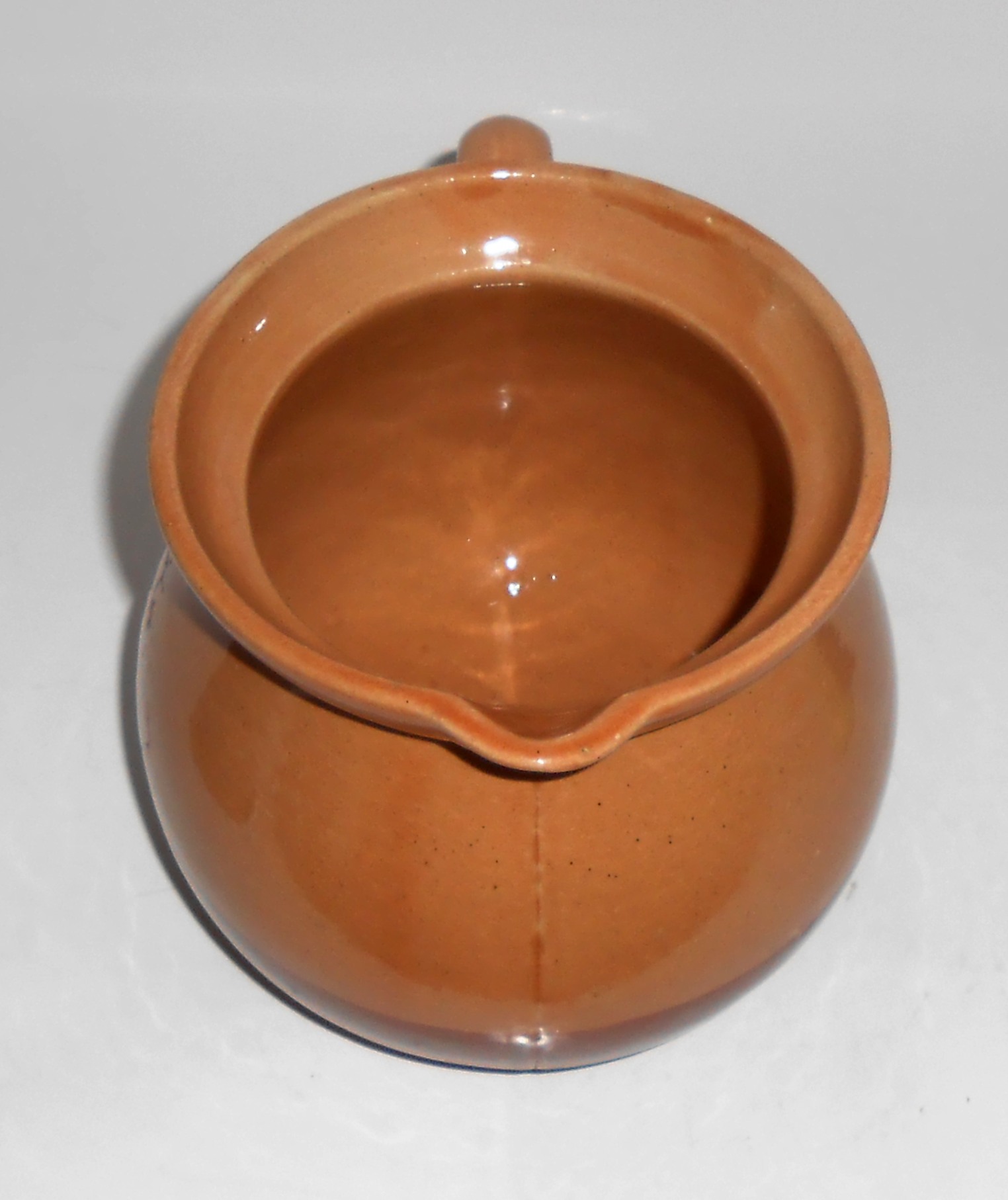Watt Pottery Cabin Art Duotone Covered Pitcher