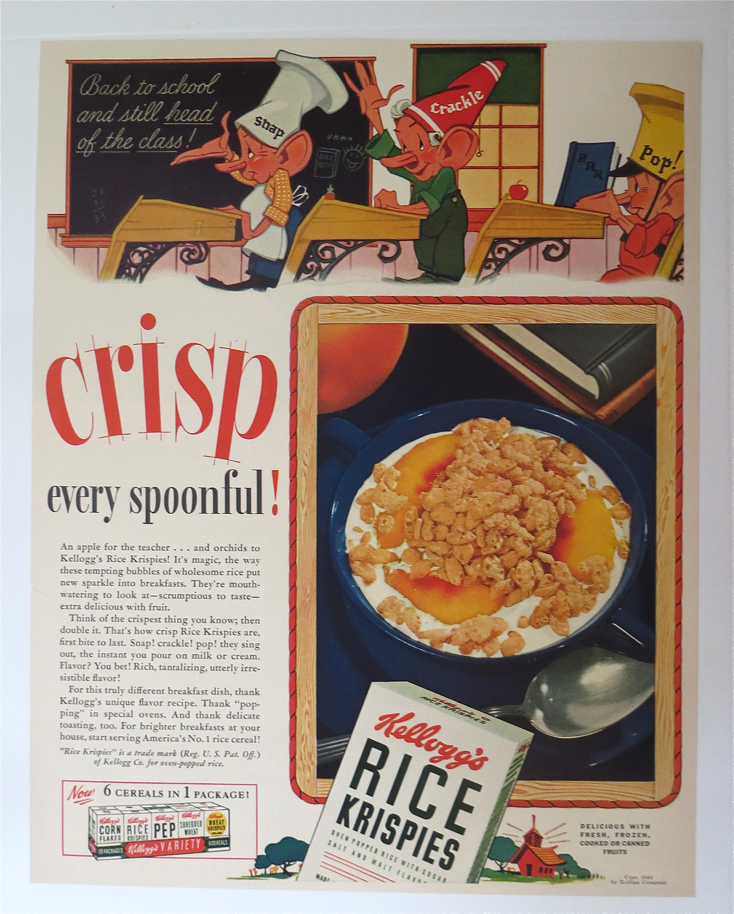 1941 Kellogg's Rice Krispies with Snap, Crackle & Pop