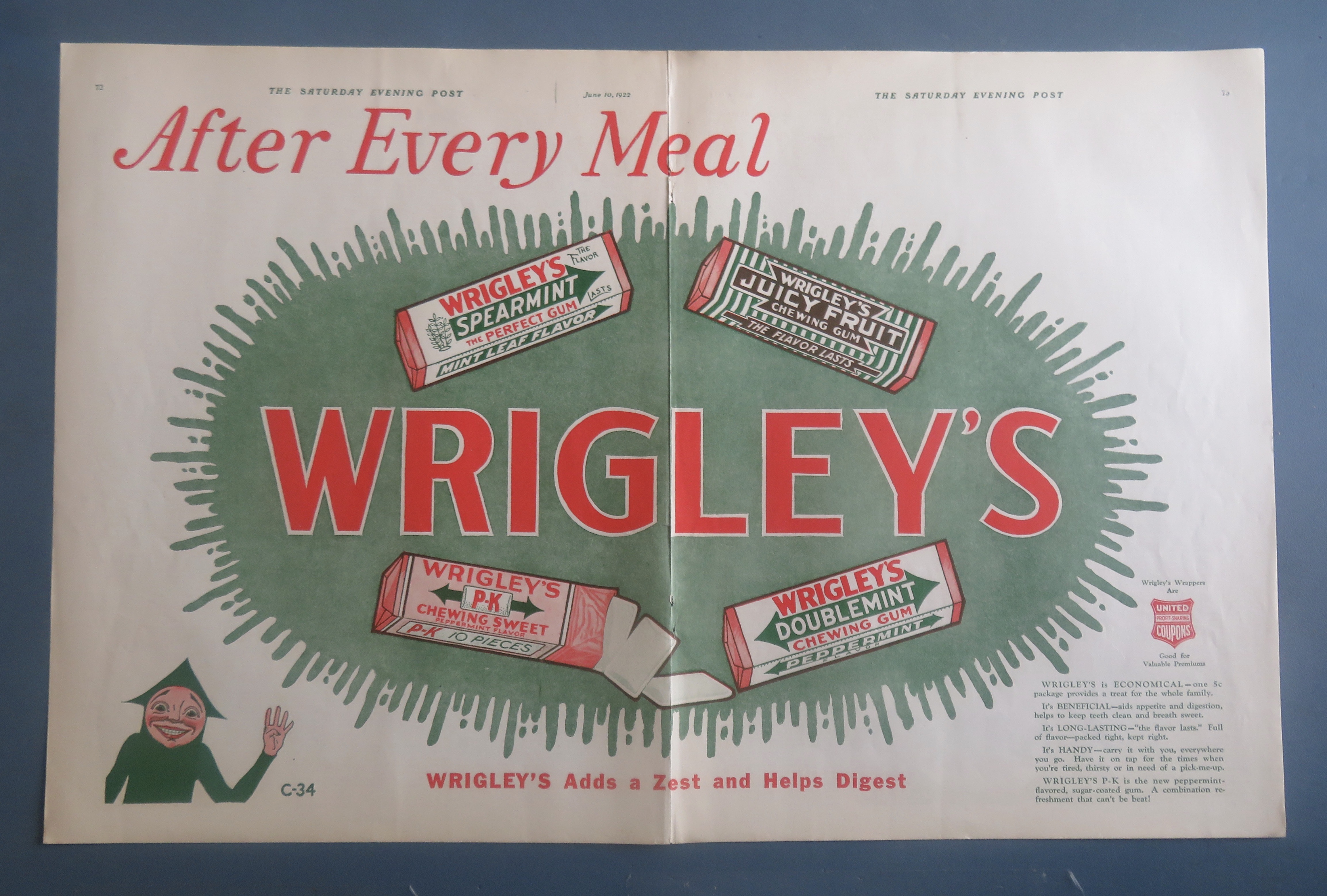 1922 Wrigley's With Doublemint & More