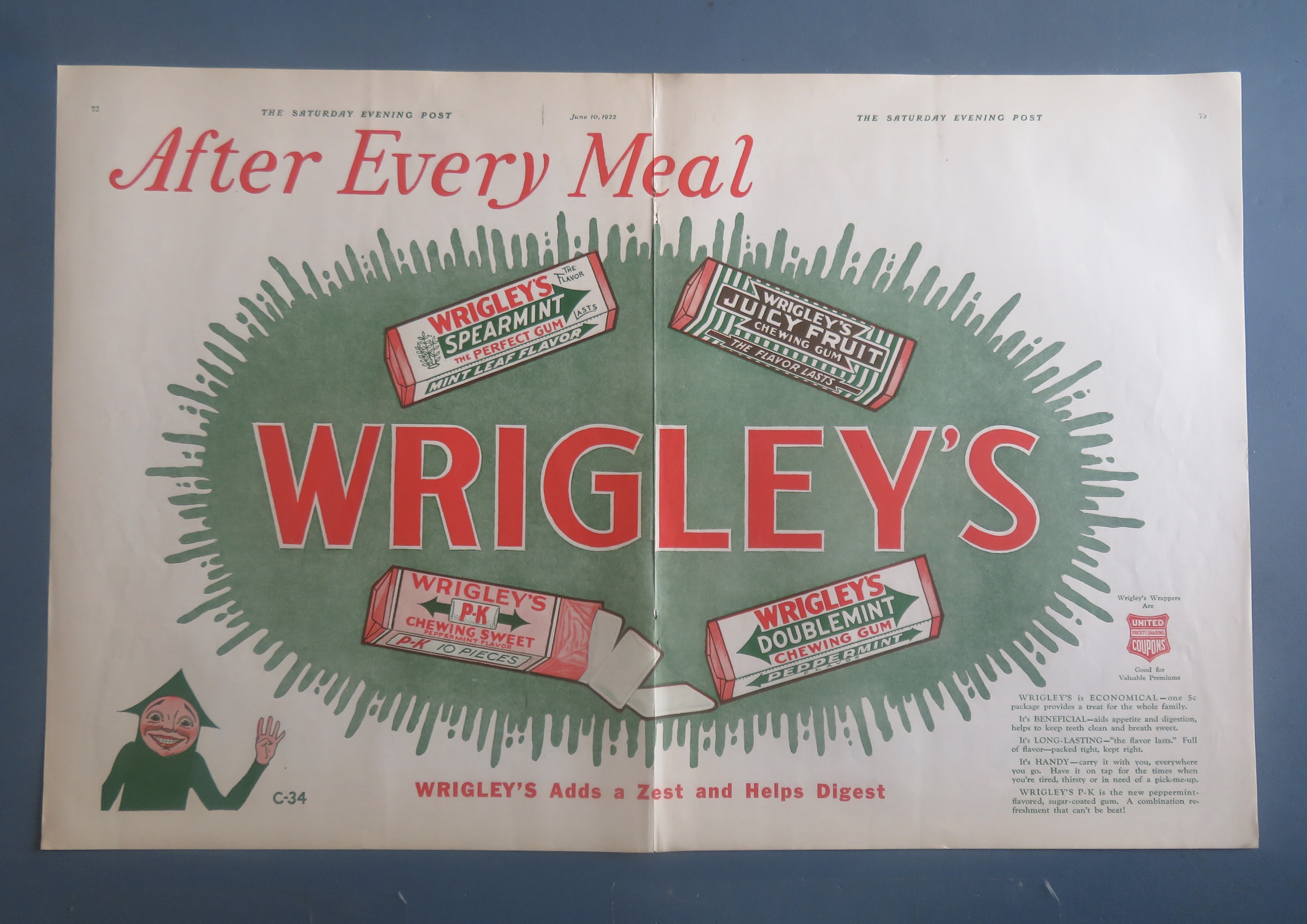 1922 Wrigley's With Doublemint & More