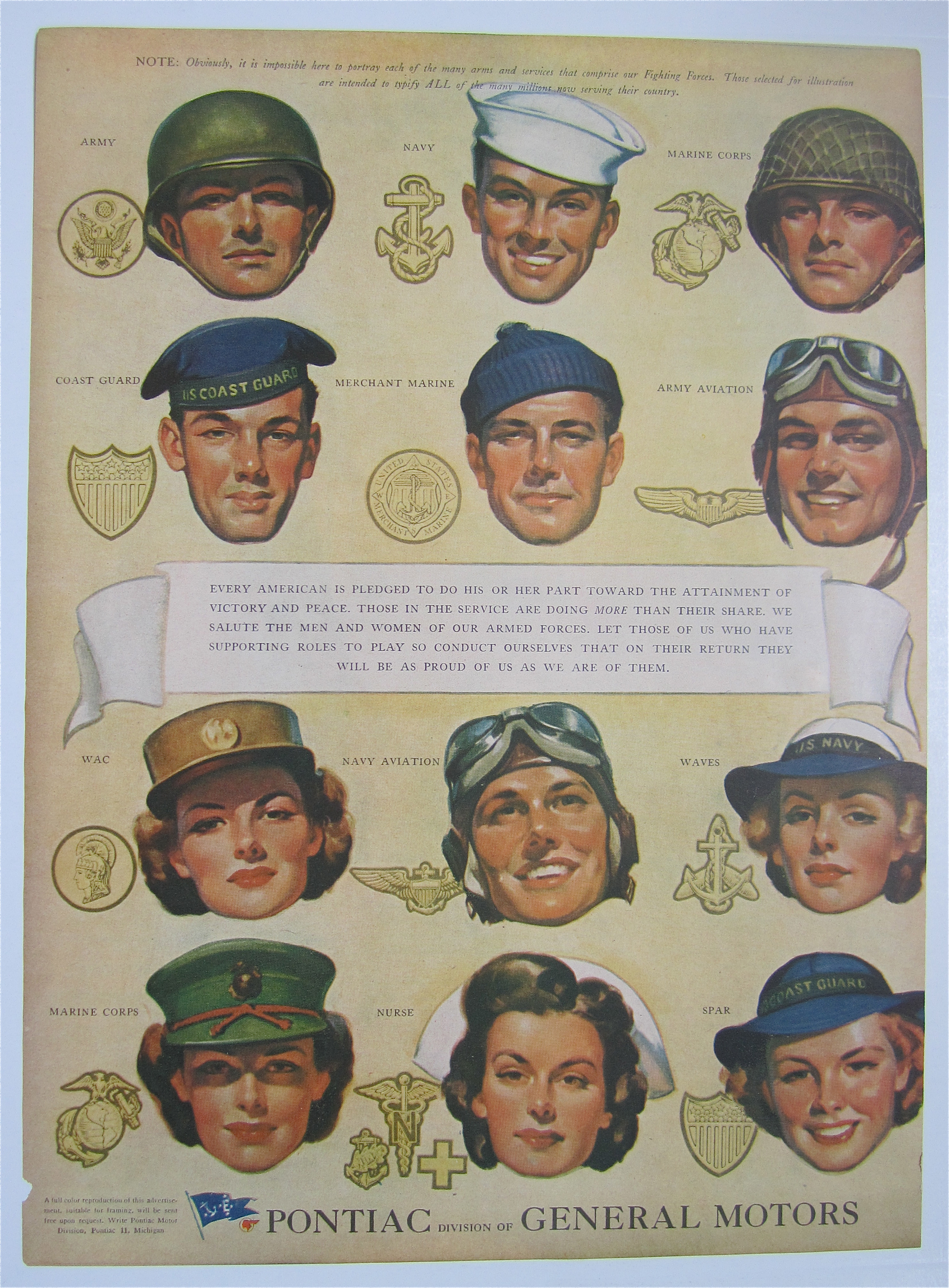 1944 General Motors with Our Many Fighting Forces