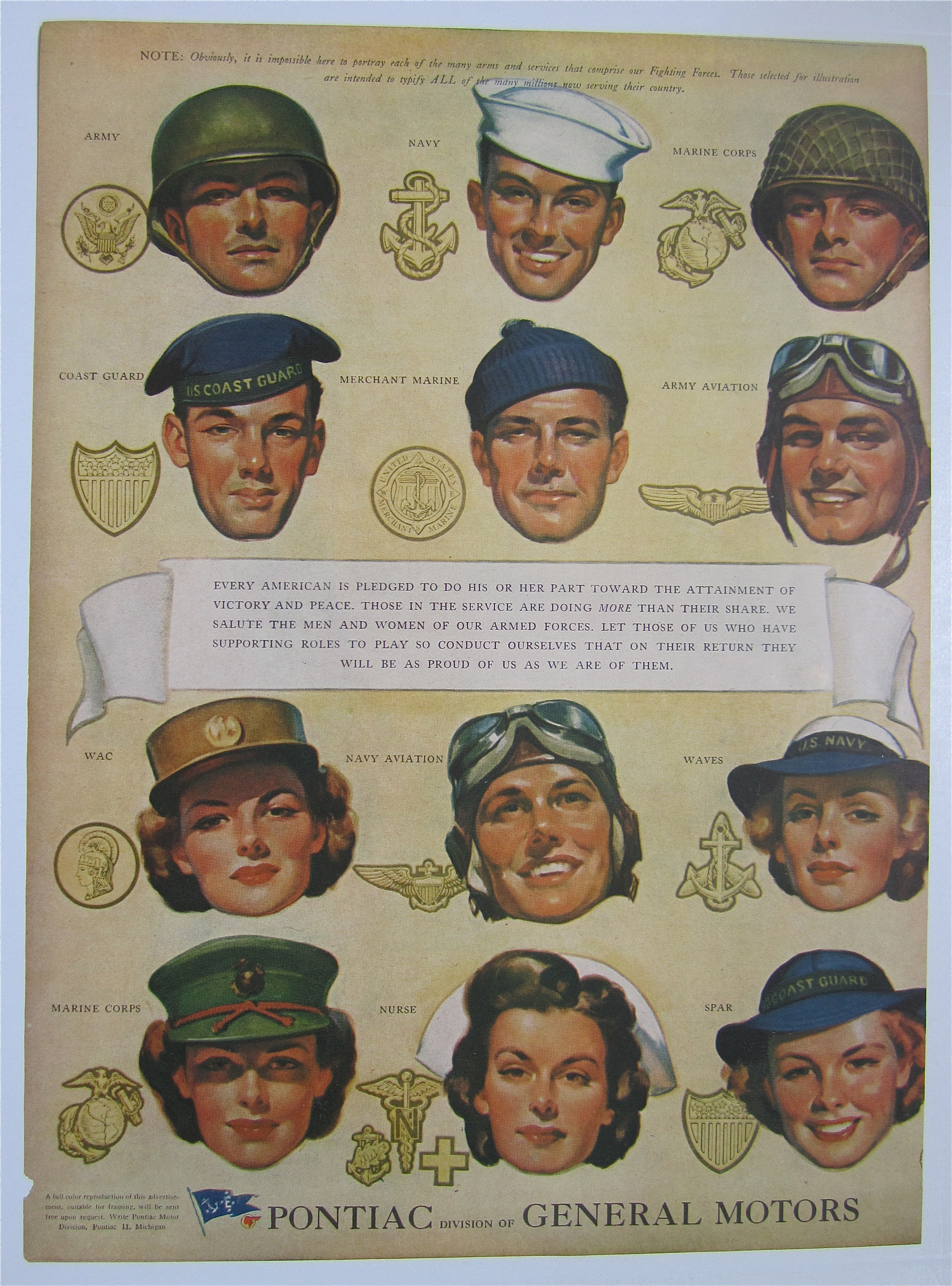 1944 General Motors with Our Many Fighting Forces