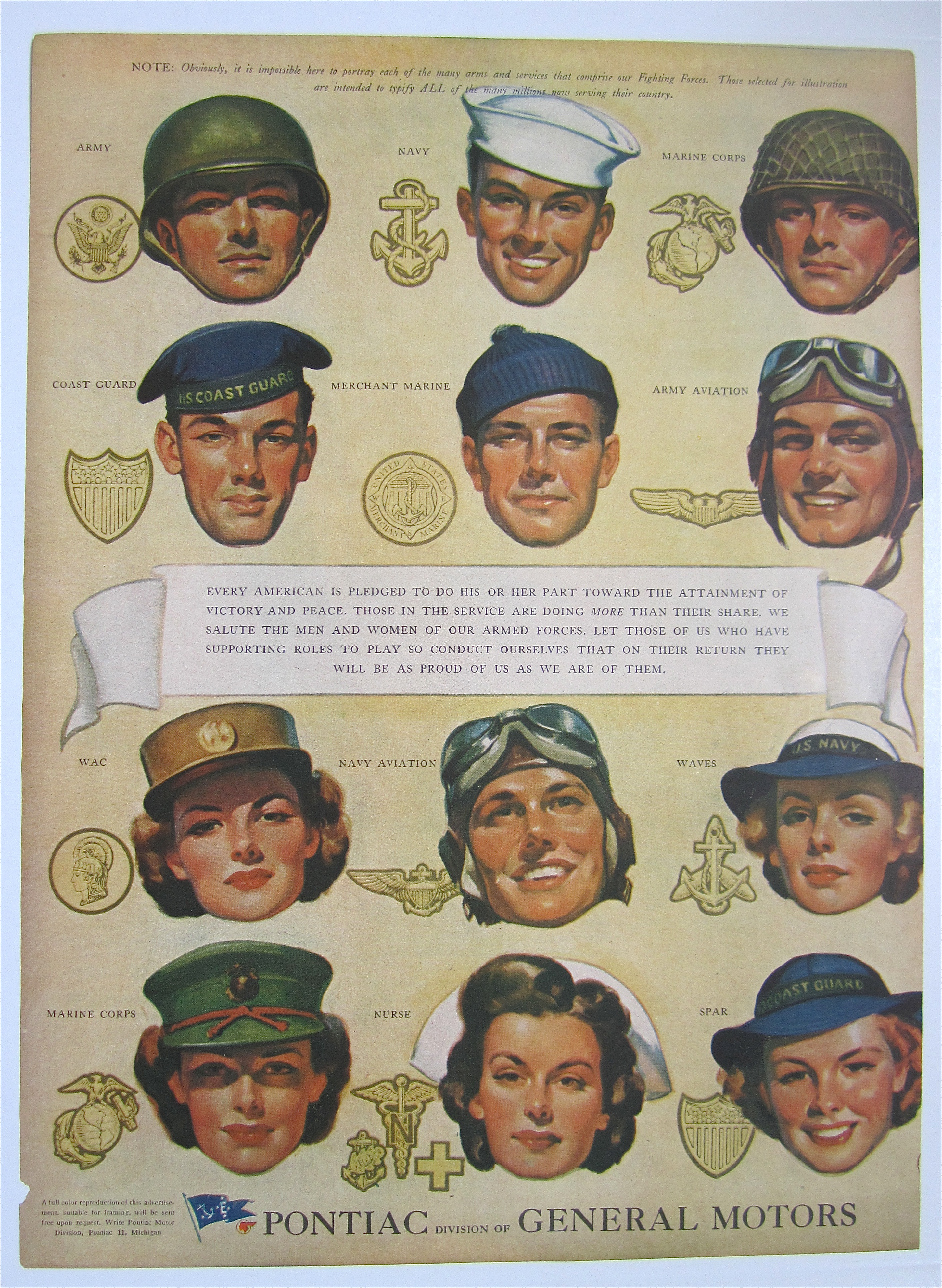 1944 General Motors with Our Many Fighting Forces