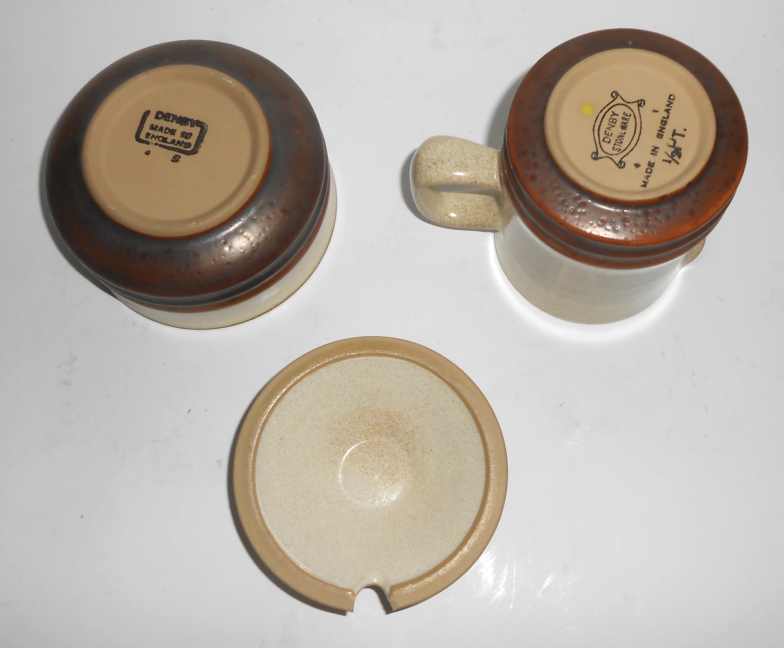Denby Pottery Stoneware Potter's Wheel Rust Red Creame