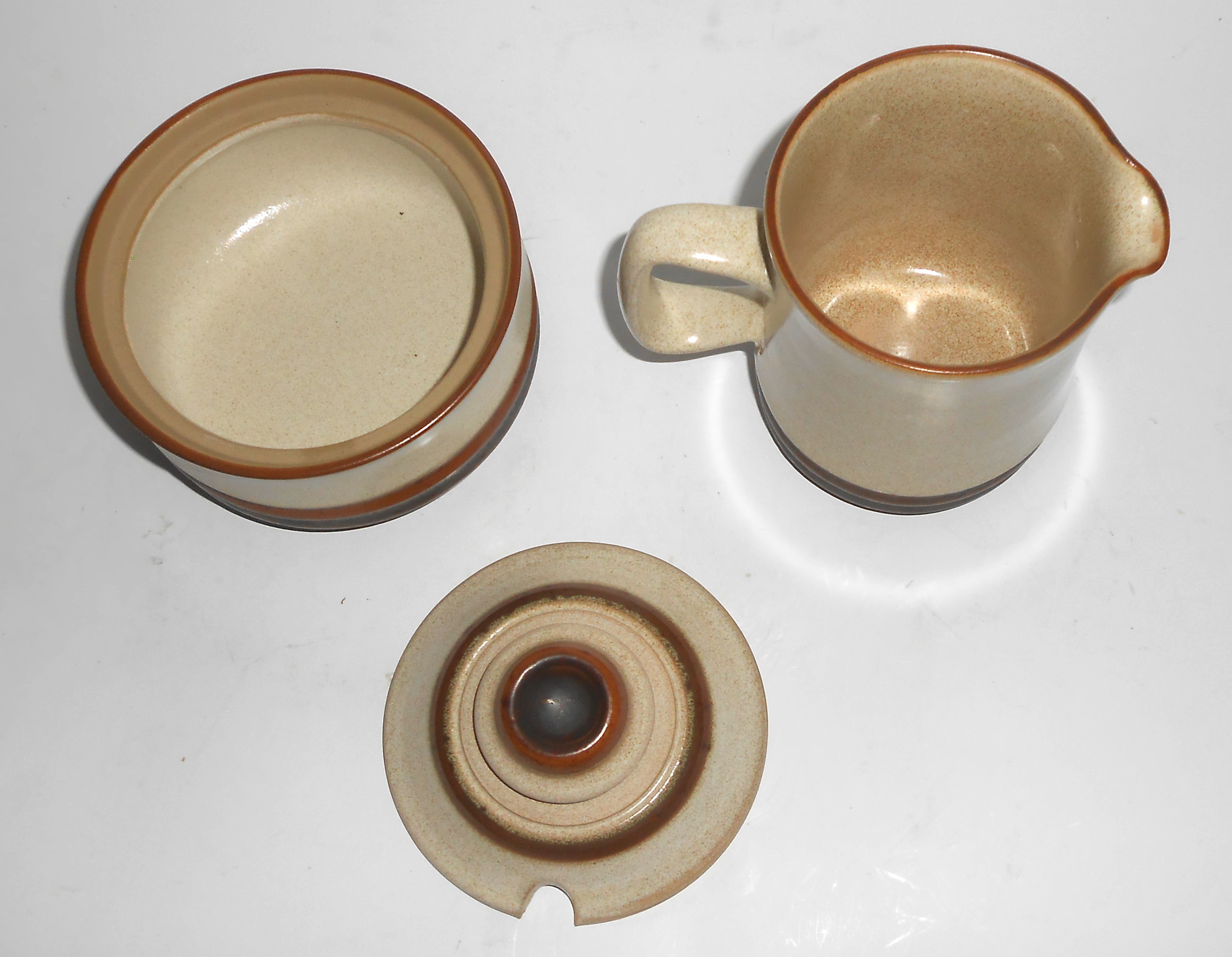 Denby Pottery Stoneware Potter's Wheel Rust Red Creame