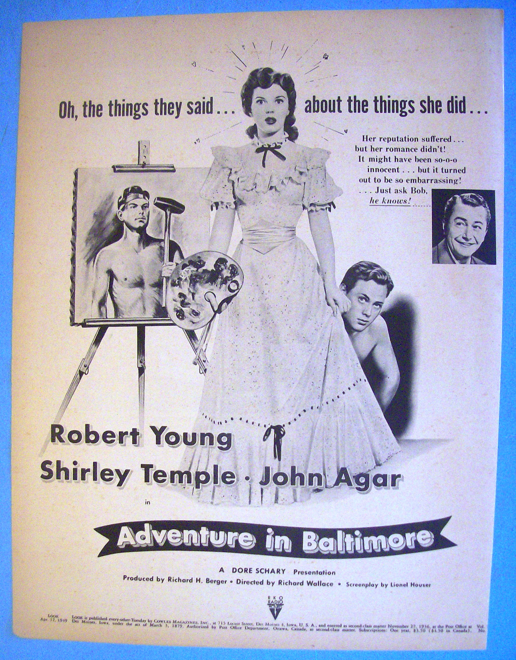 1949 Adventure in Baltimore with Shirley Temple